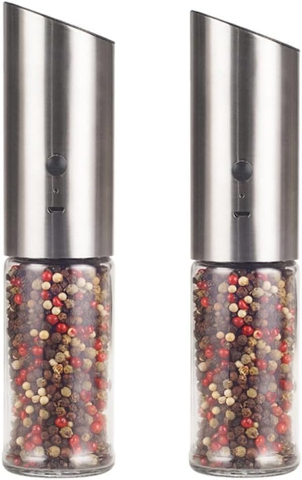 Automatic Adjustable Electric Pepper Salt Grinder Mill Seasoning Grinding for Cooking USB Rechargeable Mills Kitchen Tools