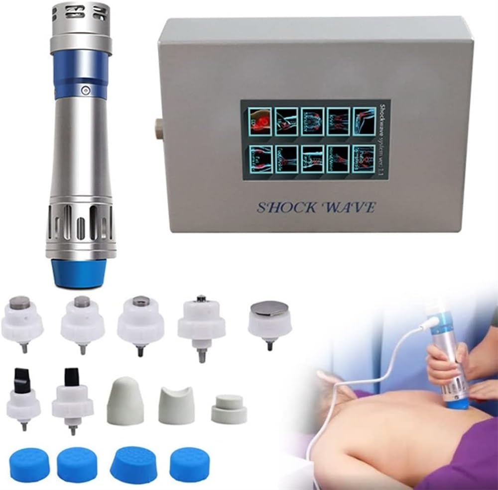 ZIRRFA Extracorporeal Shockwave Therapy Machine ED, Electromagnetic Pulse Therapy Device for Sports Injuries, Joint Hurt, Shock Wave Pain Physiotherapy Instrument with 7 Massage Heads