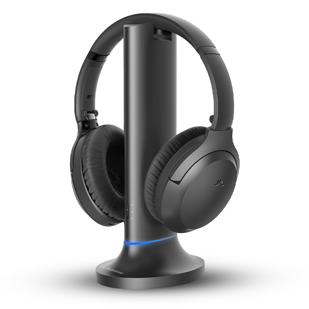Avantree Opera Plus - Wireless Headphones for TV with Cinema & Clear Dialogue Modes, Pass-Through, Enhanced Volume for Seniors, Compatible with TVs with Optical or AUX Audio Output Ports