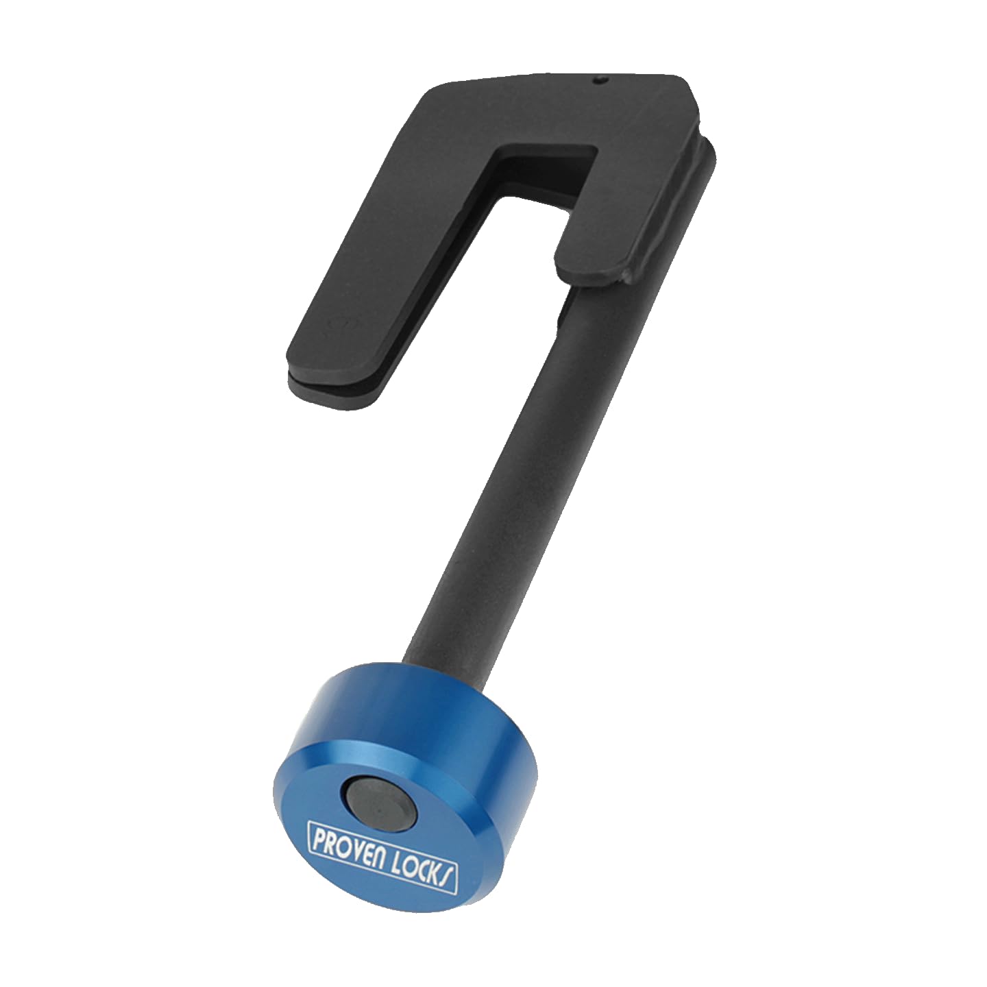 Proven Locks Model WL-200 J-Style Wheel Lock,Trailer Wheel Lock for Leaf-Spring Trailers with 15-Inch or 16-Inch Wheels, Made in The USA (Blue, Short = Less Than 8-1/2")