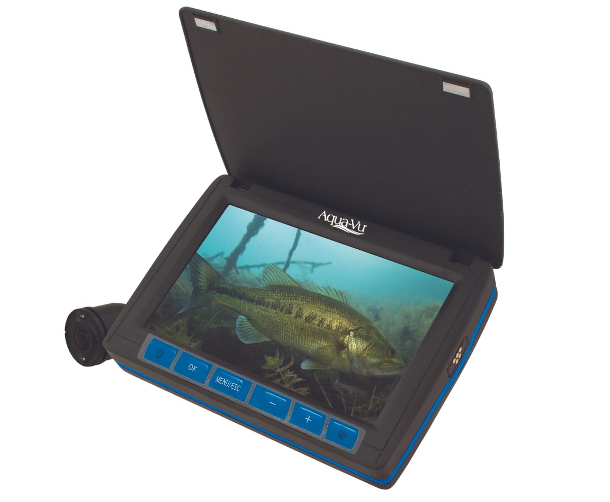 Aqua-Vu Micro Revolution 5.0 HD Live Underwater Camera, 5" Underwater Fishing Camera for Ice Lake Boat Kayak Includes Revolution Cable Management