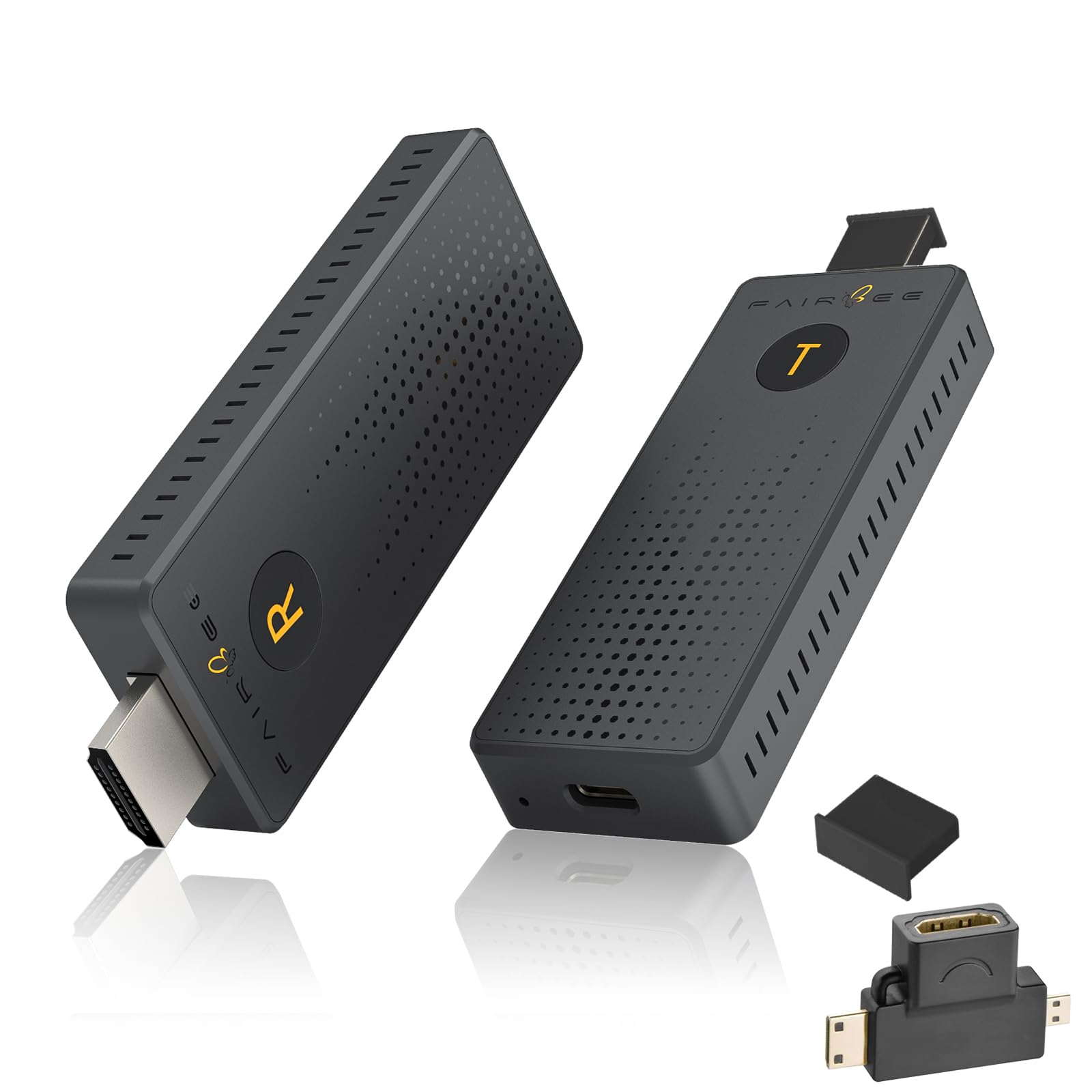 Wireless HDMI Transmitter and Receiver 4K, FAIRBEE Wireless HDMI Extender Kit, True 4K, Plug and Play, Support 16TX to 1RX, Streaming Video/Audio from Laptop/PC/Camera to HDTV/Projector/Monitor