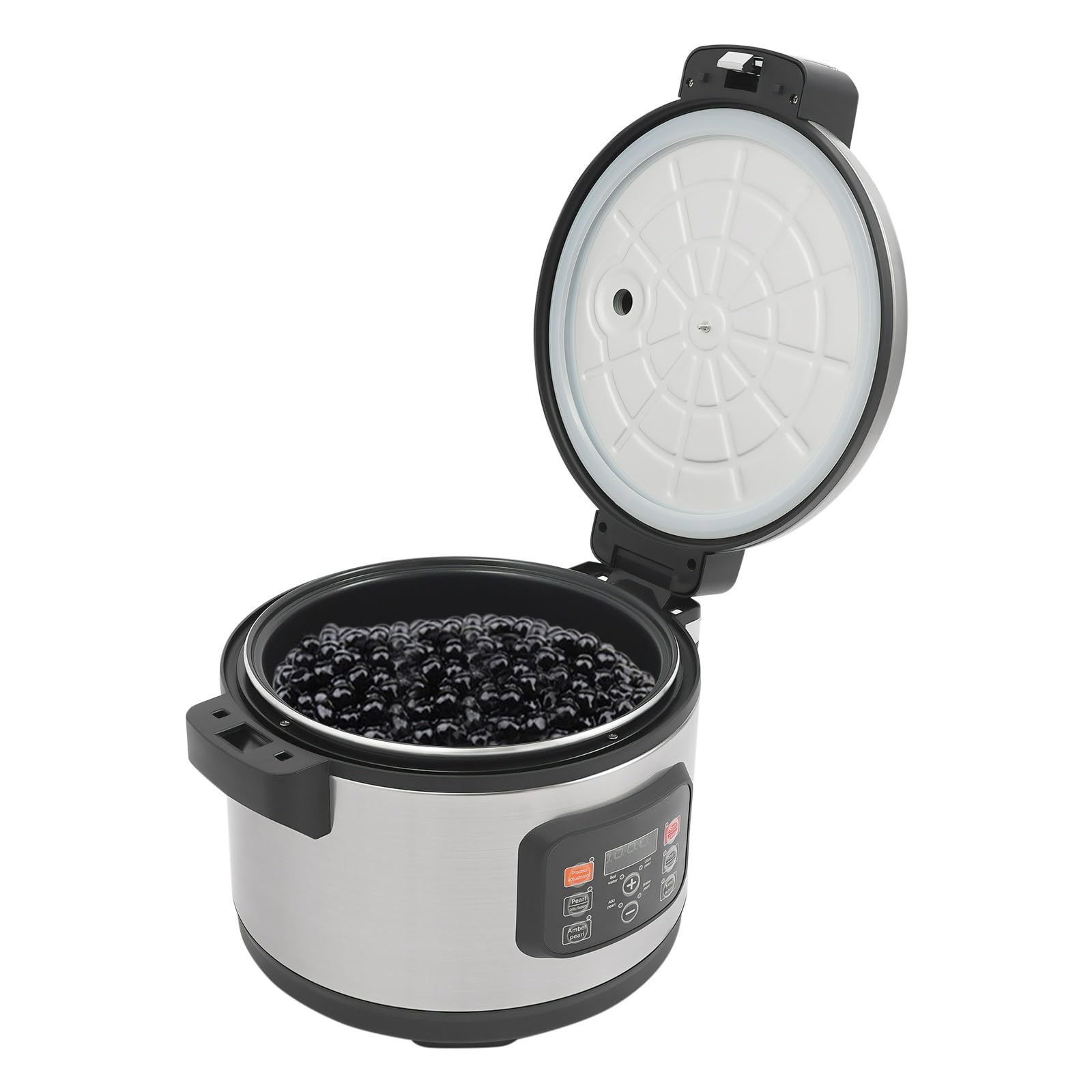 Commercial Boba Pearl Cooker 12L Tapioca Maker, Automatic Non-Stick Bubble Tea Cooker with Smart Touchscreen for Boba Tea, Milk Tea, and Sago Pearl Drinks 110V