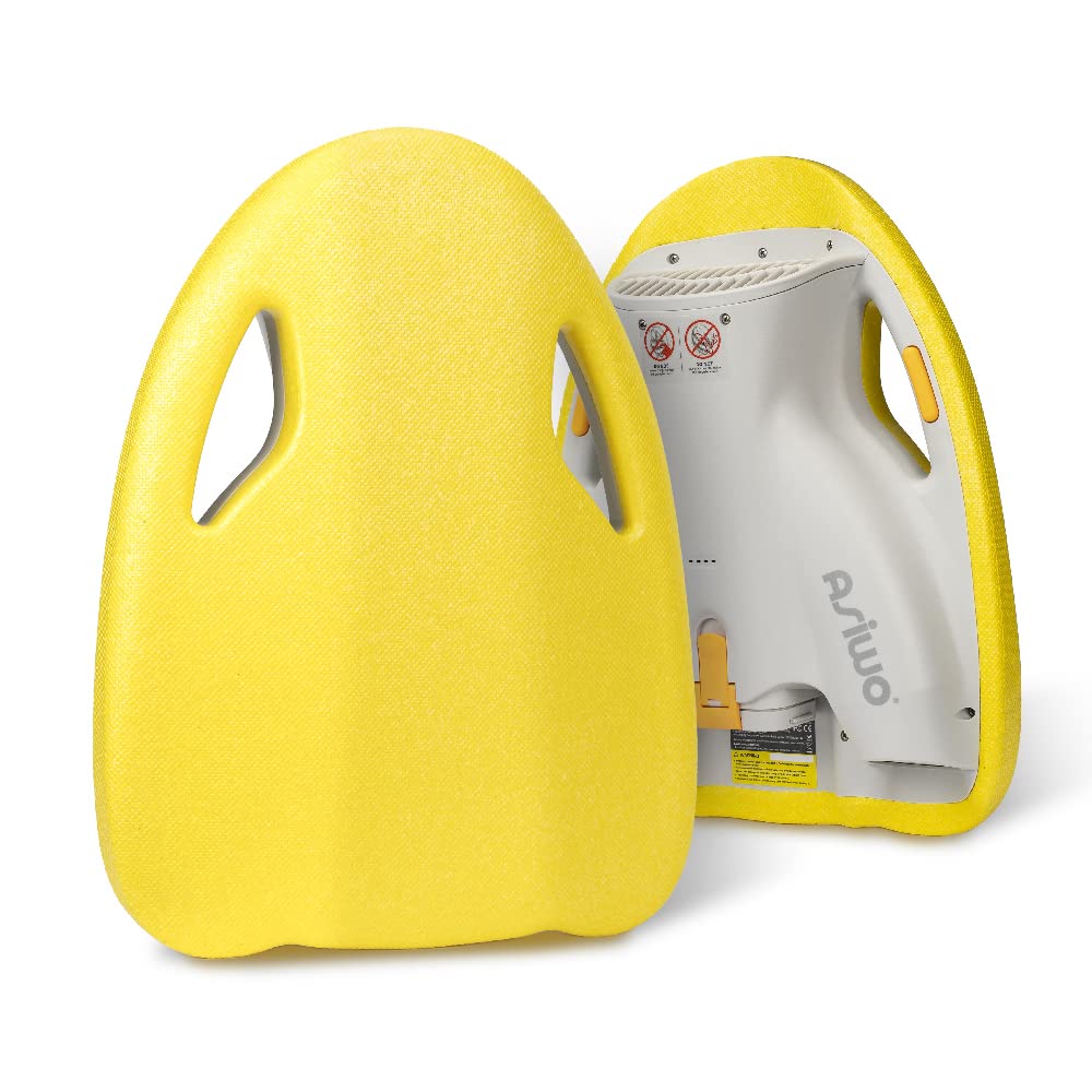 Asiwo Swimming Kickboard Electirc, Swim Training Kickboard 3 Speed Water Sports Swimming Pool Board for Adults Kids (Yellow)