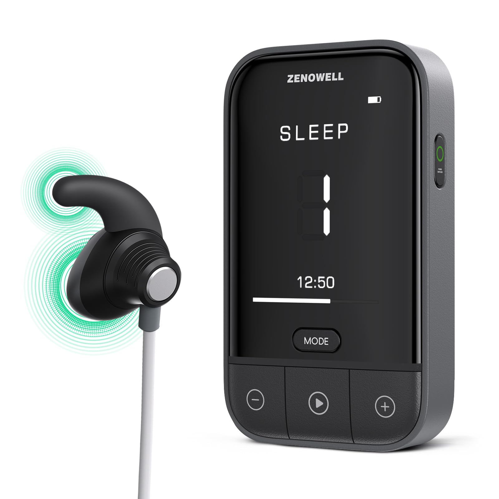 ZENOWELL Auricular Vagus Nerve Stimulator | Sleep Aid Device | Patented Vagus Nerve Wearable Device for Restore Calm, Stress Relief and Recover | Relaxation Device for Long-Term Wellness