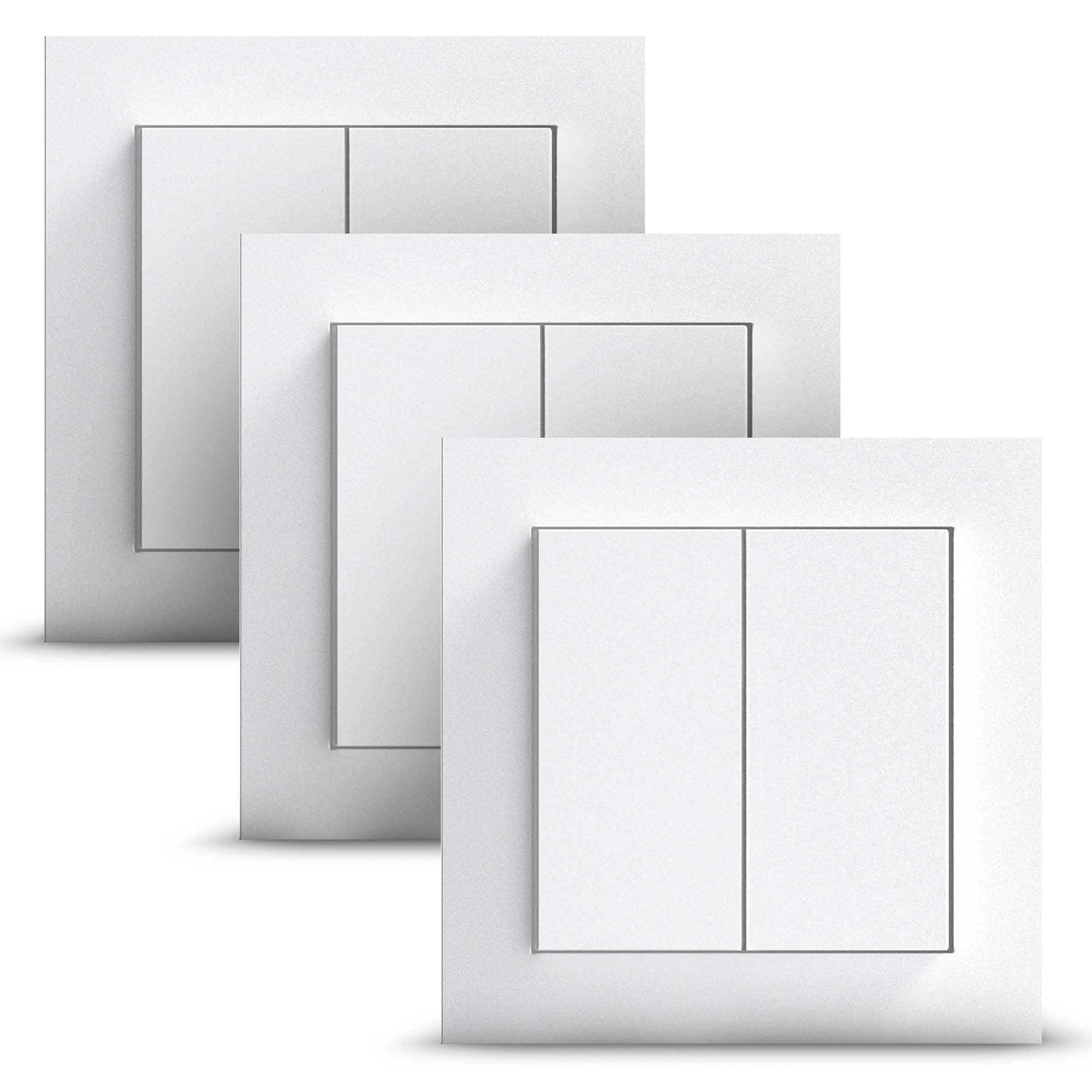 GIRA + Senic Friends of Hue Smart Switches | Compatible with Philips Hue (No Batteries, No Charging) | Wireless Homekit Light Switch and Dimmer | Made in Germany | 3 GIRA Light Switches White Matt