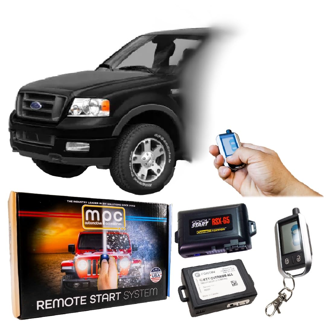 MPC Complete 2 Way LCD Remote Start with Keyless Entry Kit Compatible with Ford F-150 2004-2008