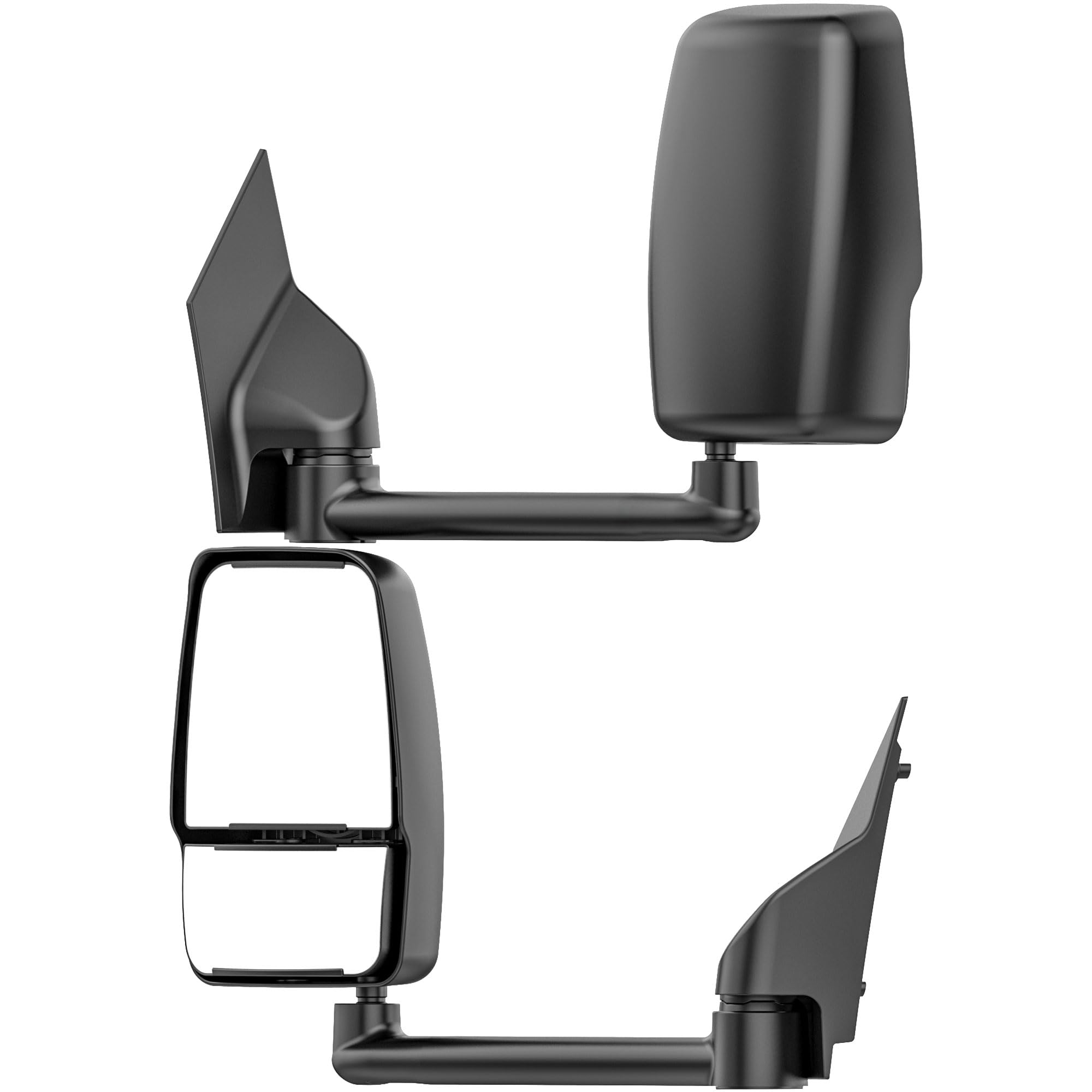 Tow Mirrors Compatible with Chevy Express GMC Savana 2003-2019 1500 2500 3500, Manual Folding Towing Van Side Mirrors Replacement, Set of Left&Right Side