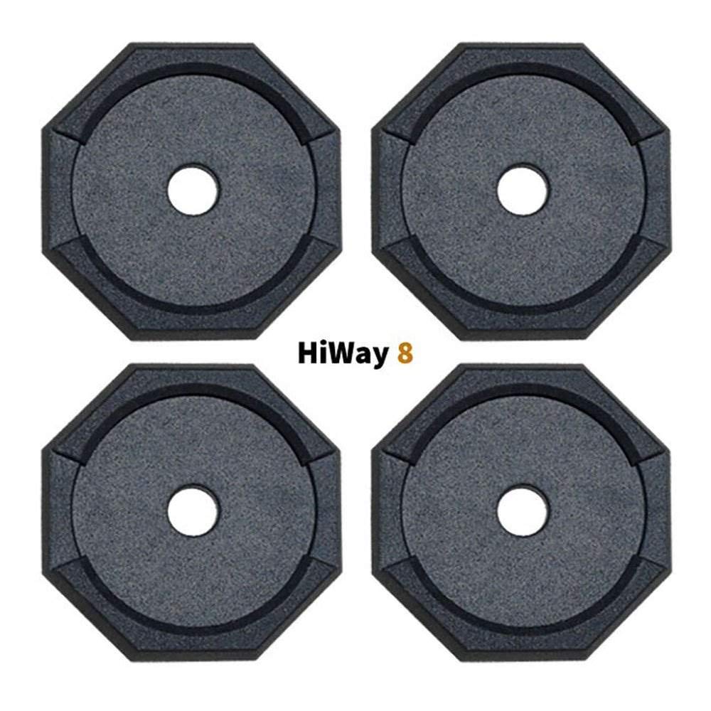 SnapPad HiWay RV Leveling Pads - Permanent Jack Stabilizers for RVs - 8" Round Leveling Jack Pads for HWH Leveling System - Heavy Duty Replacement for Blocks - Made in The USA (4-Pack)