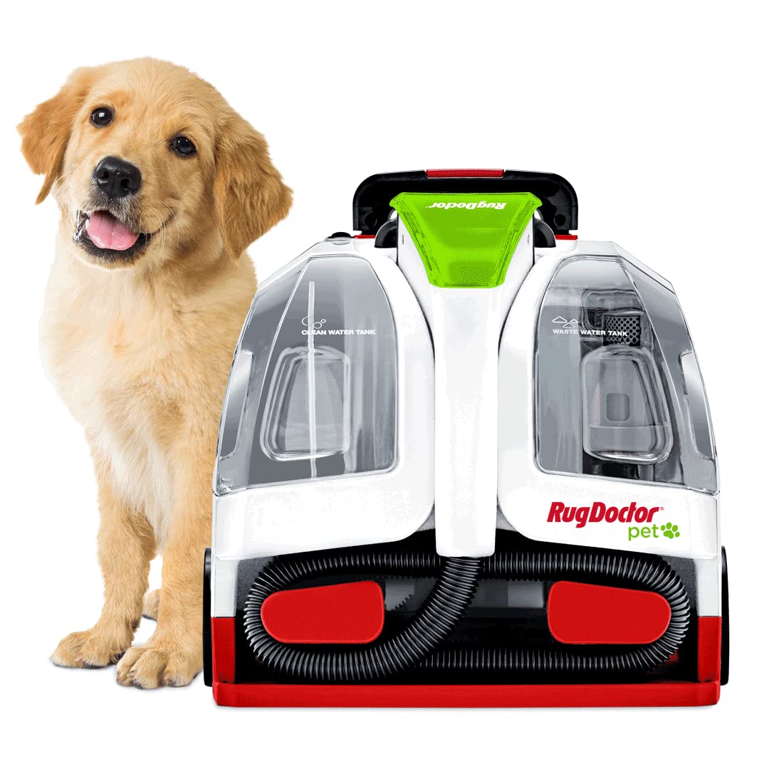 Rug Doctor Pet Portable Spot Cleaner, 2X Suction Power, Lightweight Pet Carpet Cleaner Machine, Pro-Grade Power Removes Stains & Odors from Rugs, Carpets And Upholstery