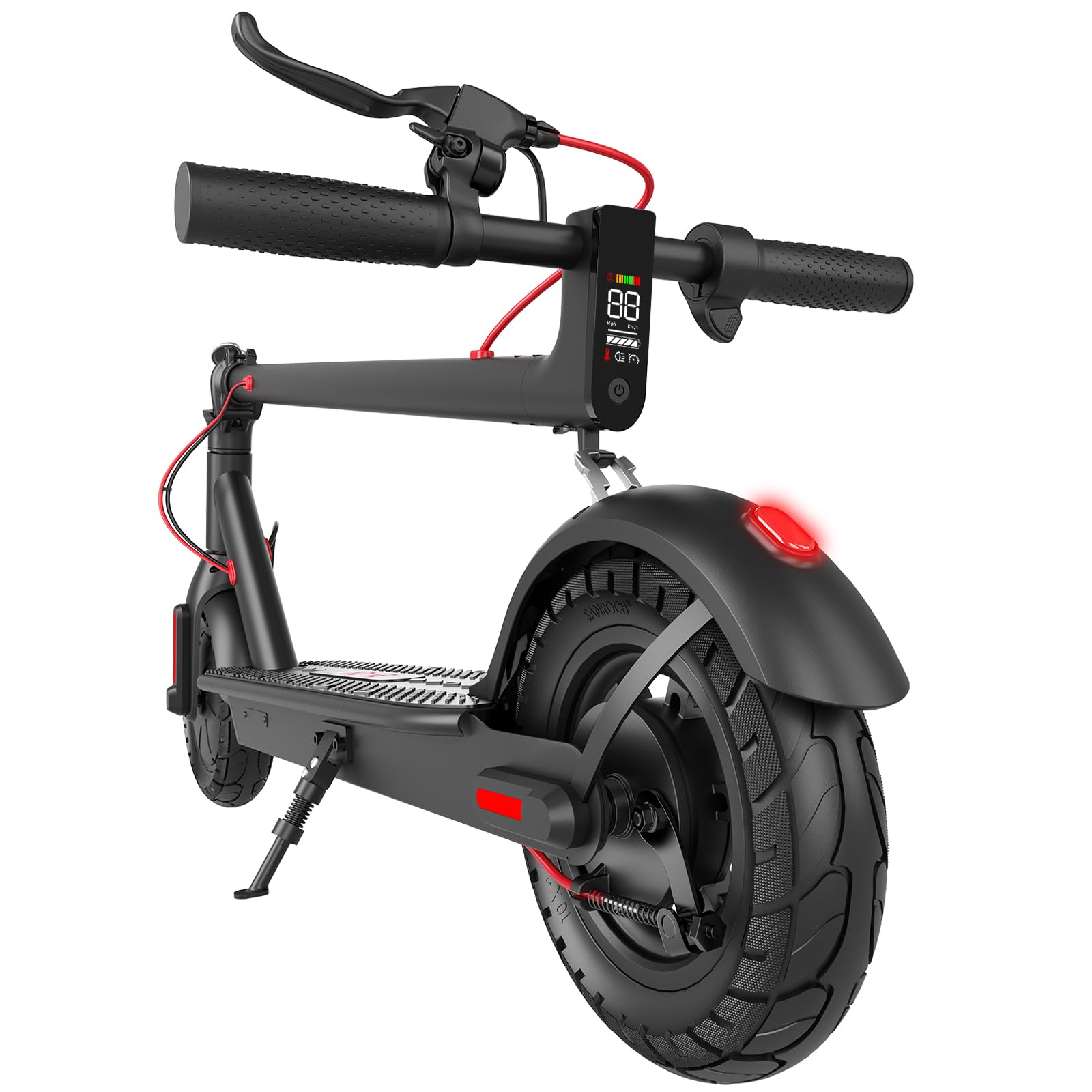 CYBERGOING Electric Scooter for Adults, 10" Shock Absorbing Tires, Up to 17 Mile Range, 350W Motor & 19 MPH Speed Portable Folding Commuting E Scooter with Dual Breaking System