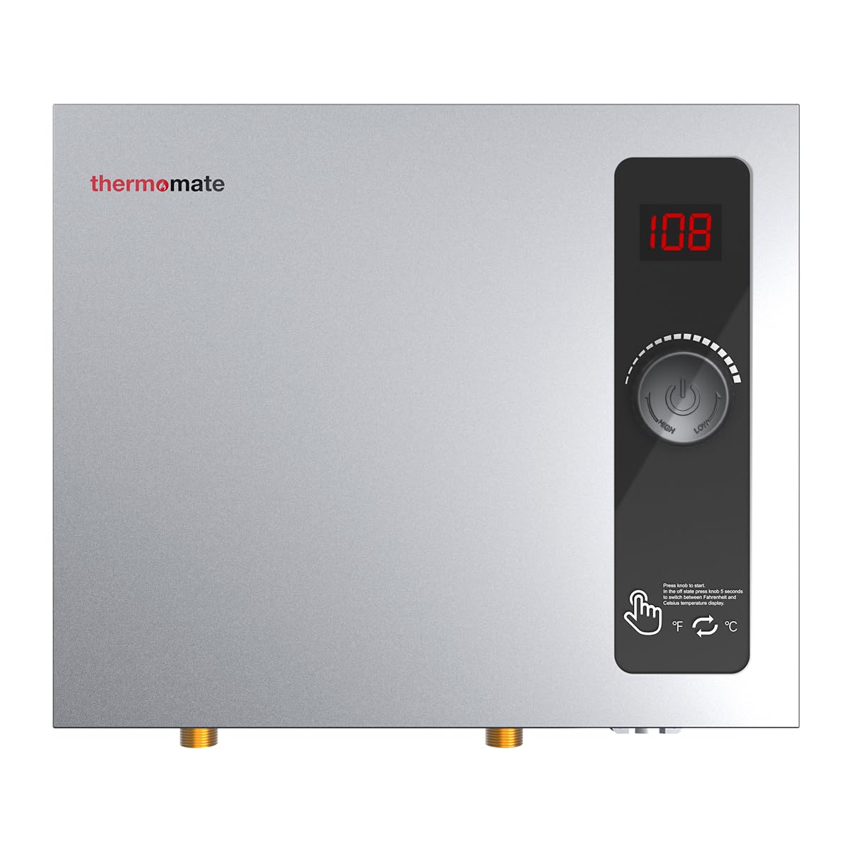 Tankless Water Heater Electric, thermomate 14kW at 240 Volt, On Demand Instant Hot Water Heater for Shower, Self-Modulating Save Energy, Save Space, 2.66GPM at 35°F Rise ET140