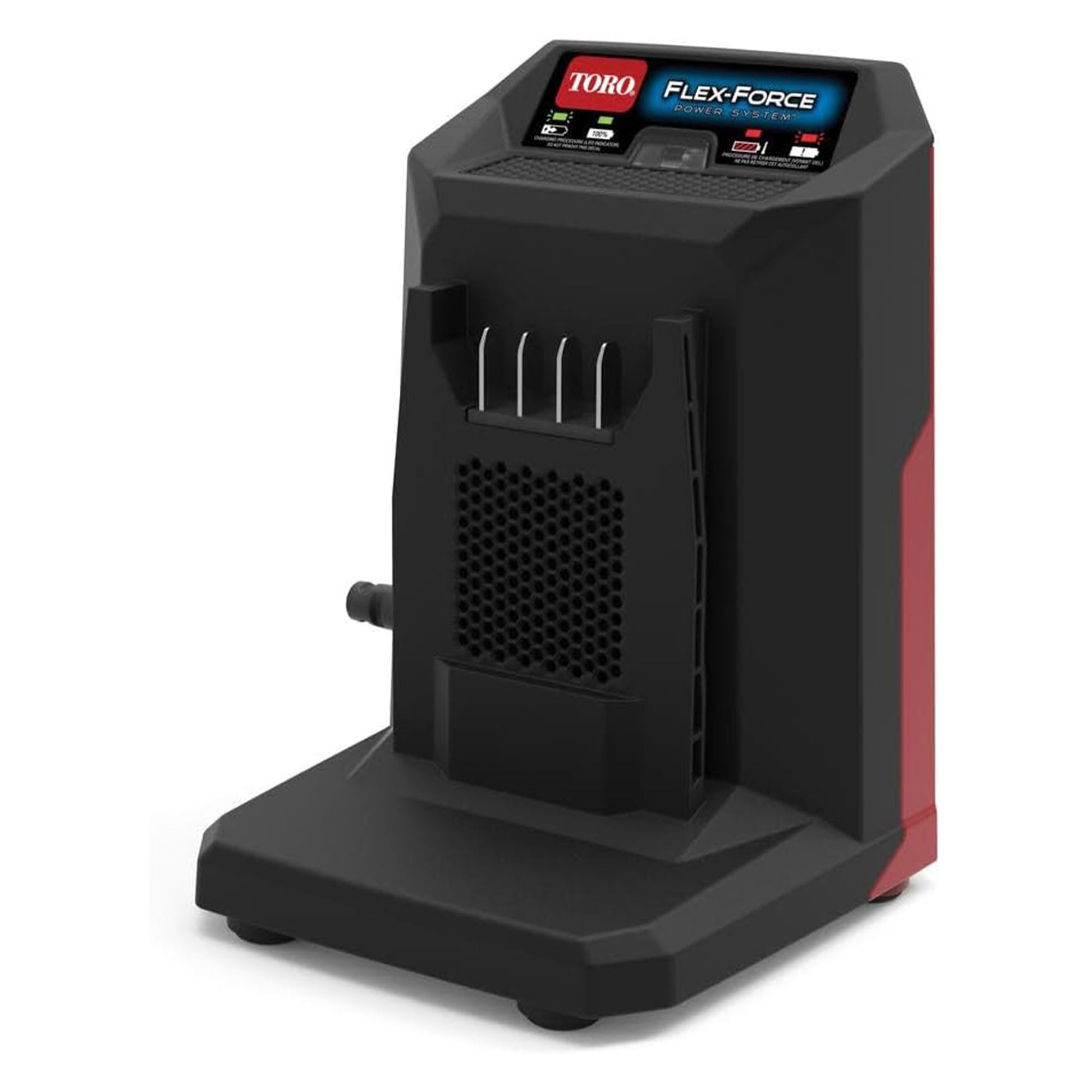 TORO 2 Ampere 60 Volt Max Lithium Ion Battery Charger Compatible with Flex-Force Power System Tools with Charge Status Light Indicators, Black