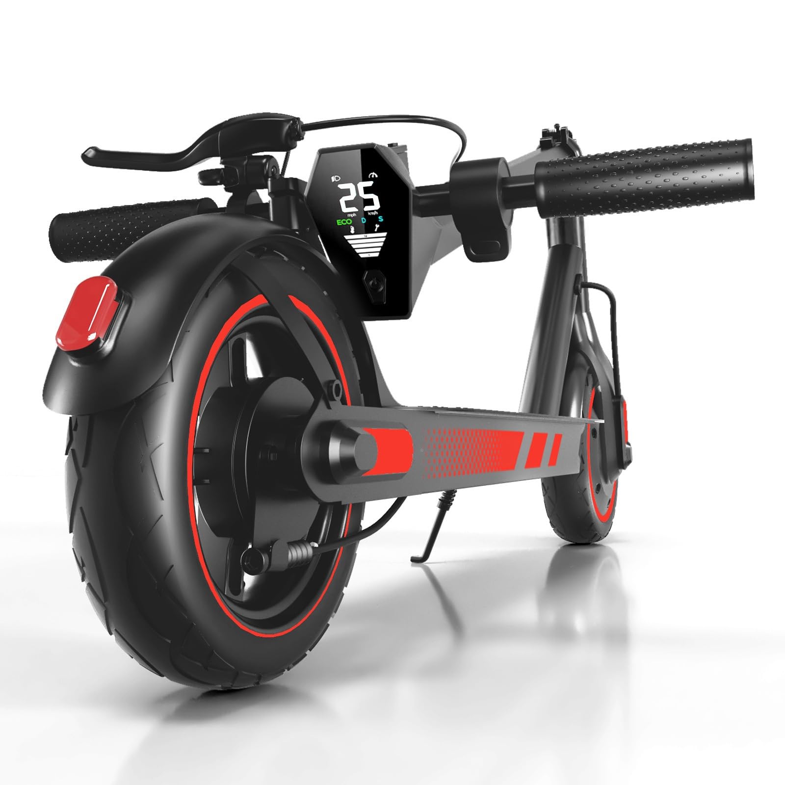 Electric Scooter Adults, 500W Brushless Motor, Top Speed 25 MPH, 22 Miles Long Range, Folding E-Scooter with 10" Tire, Cruise Control, Dual Braking System, Red