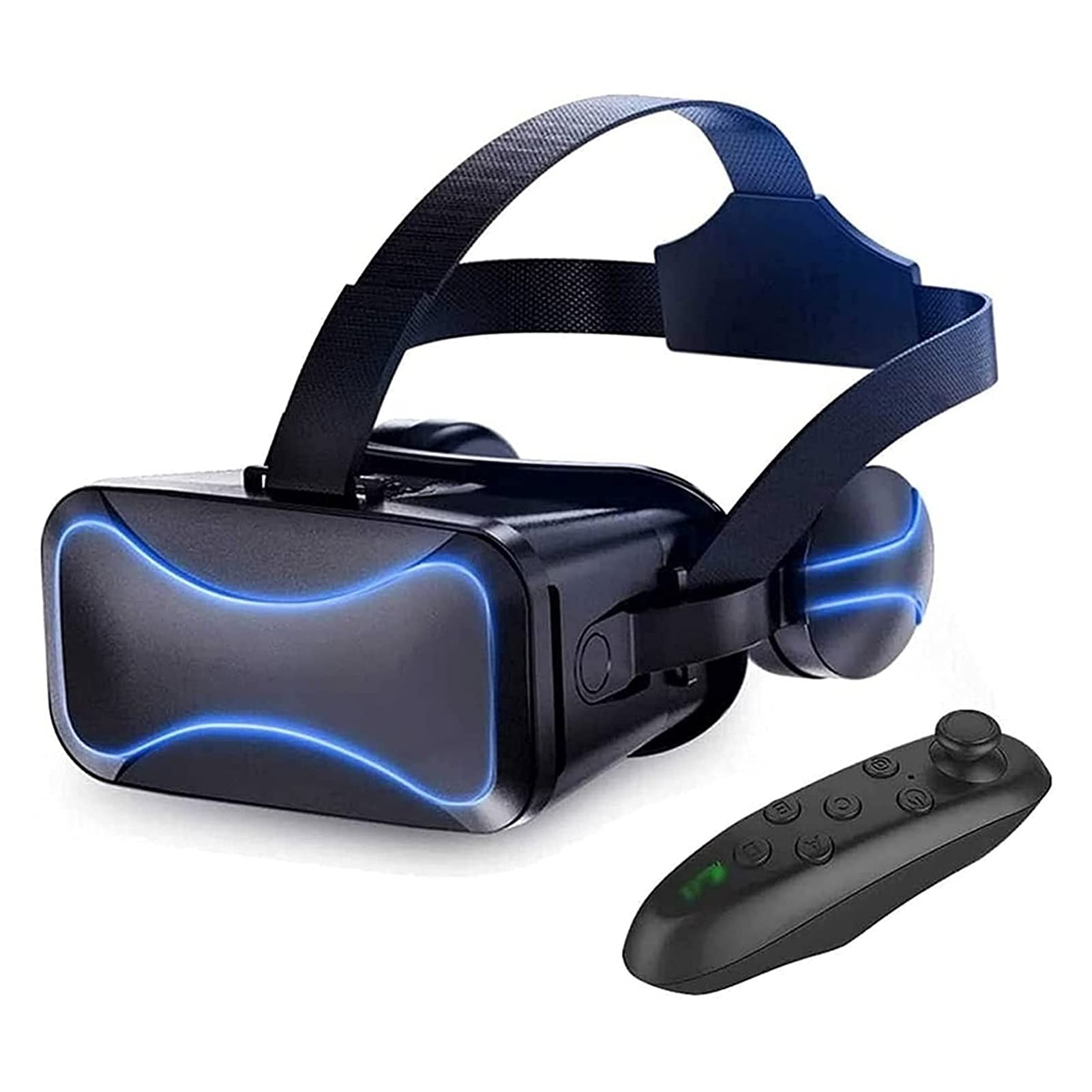 HHWKSJ VR Headset, 3D Virtual Reality Headset Movies and Games, Unique Design VR Glasses Goggles Compatible with 3.5-6.0 inch Phone, Adjustable Pupil and Object Distance