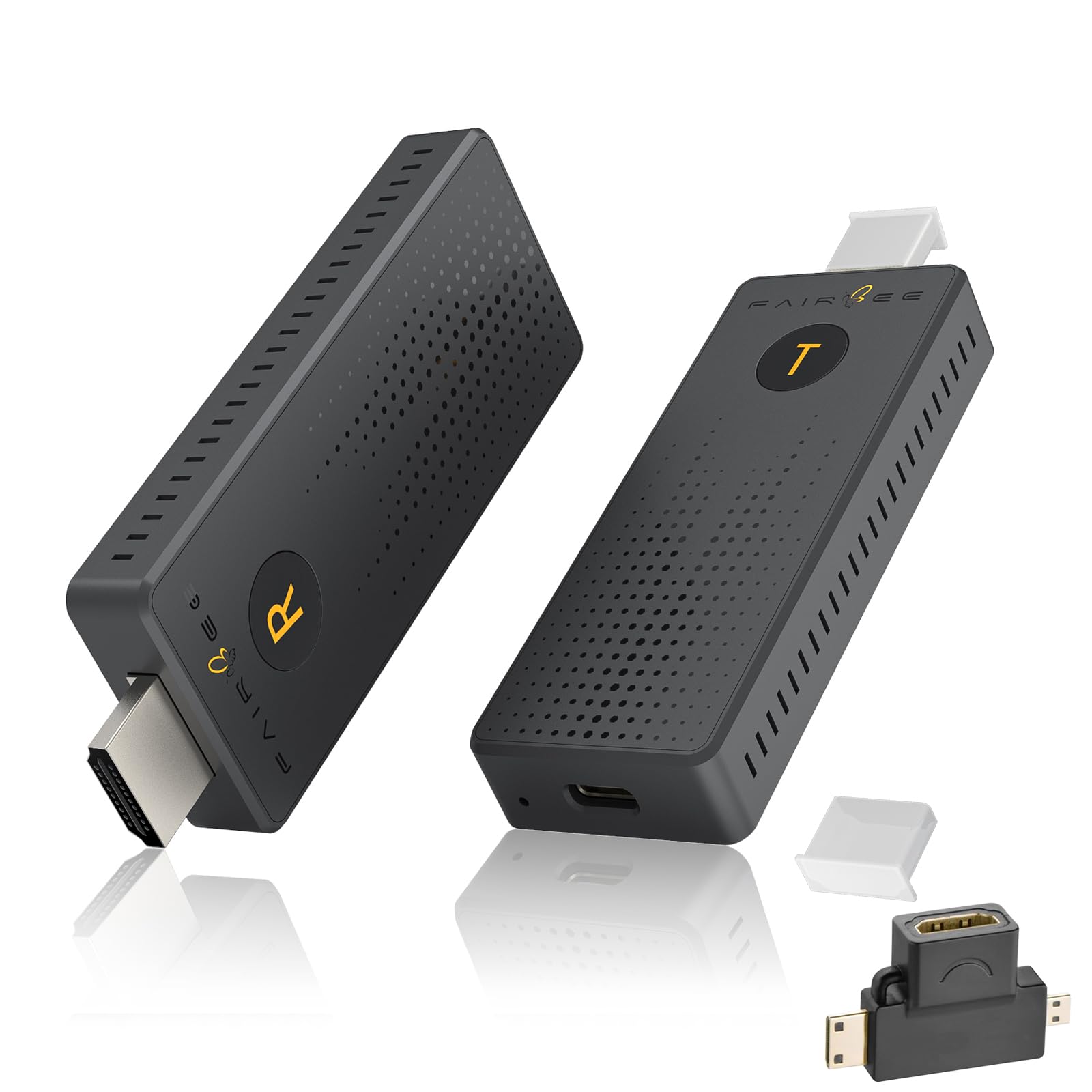 Wireless HDMI Transmitter and Receiver 4K, FAIRBEE Wireless Hdmi True UHD 4K Input & 4K Output, Plug & Play, 98ft Range, Dual Band 2.4G/5G, for Laptop/PC/TV Box to HDTV/Projector, No App Needed
