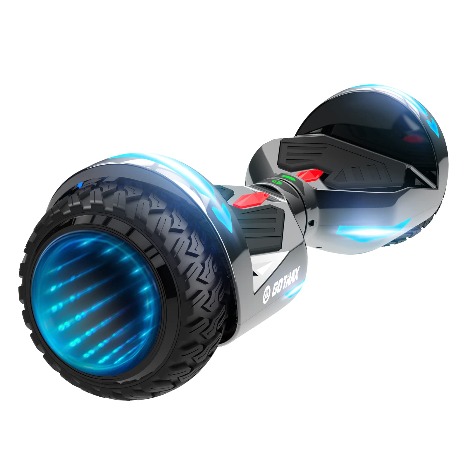 Gotrax GALAXY PRO Hoverboard with 6.5'' LED Offroad Wheels, Music Speaker and Max 5Miles Range & 6.2mph, UL2272 Certified, Dual 200W Motor and 65.52Wh Battery All terrain Self Balancing Scooters for 44-176lbs Kids Adults (Black)