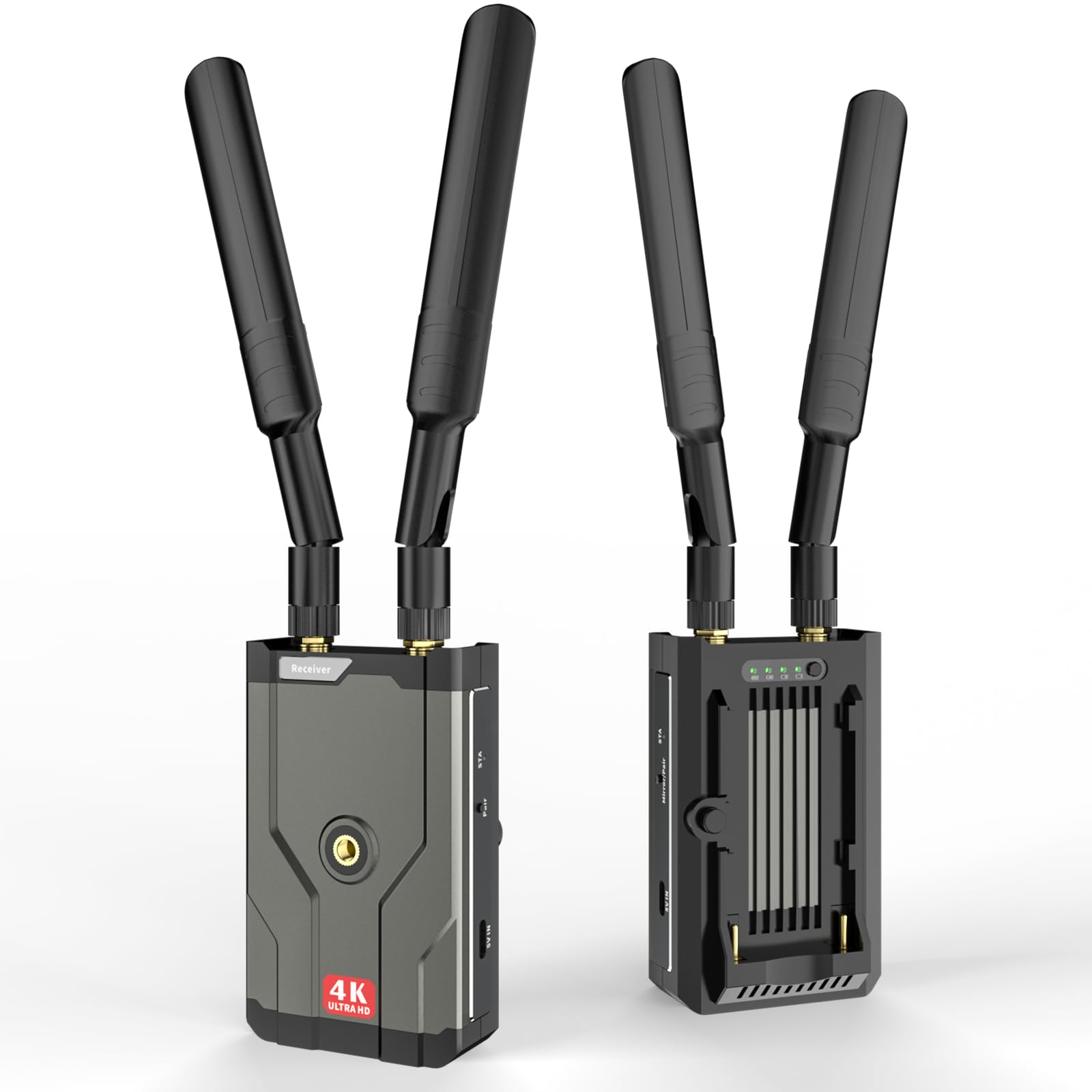 4K Wireless HDMI Transmitter and Receiver, 150m HDMI Extender Kit with HDMI Loop Out, 5G Wireless Audio Video for Streaming from DSLR, Laptop, YouTube to TV/Projector