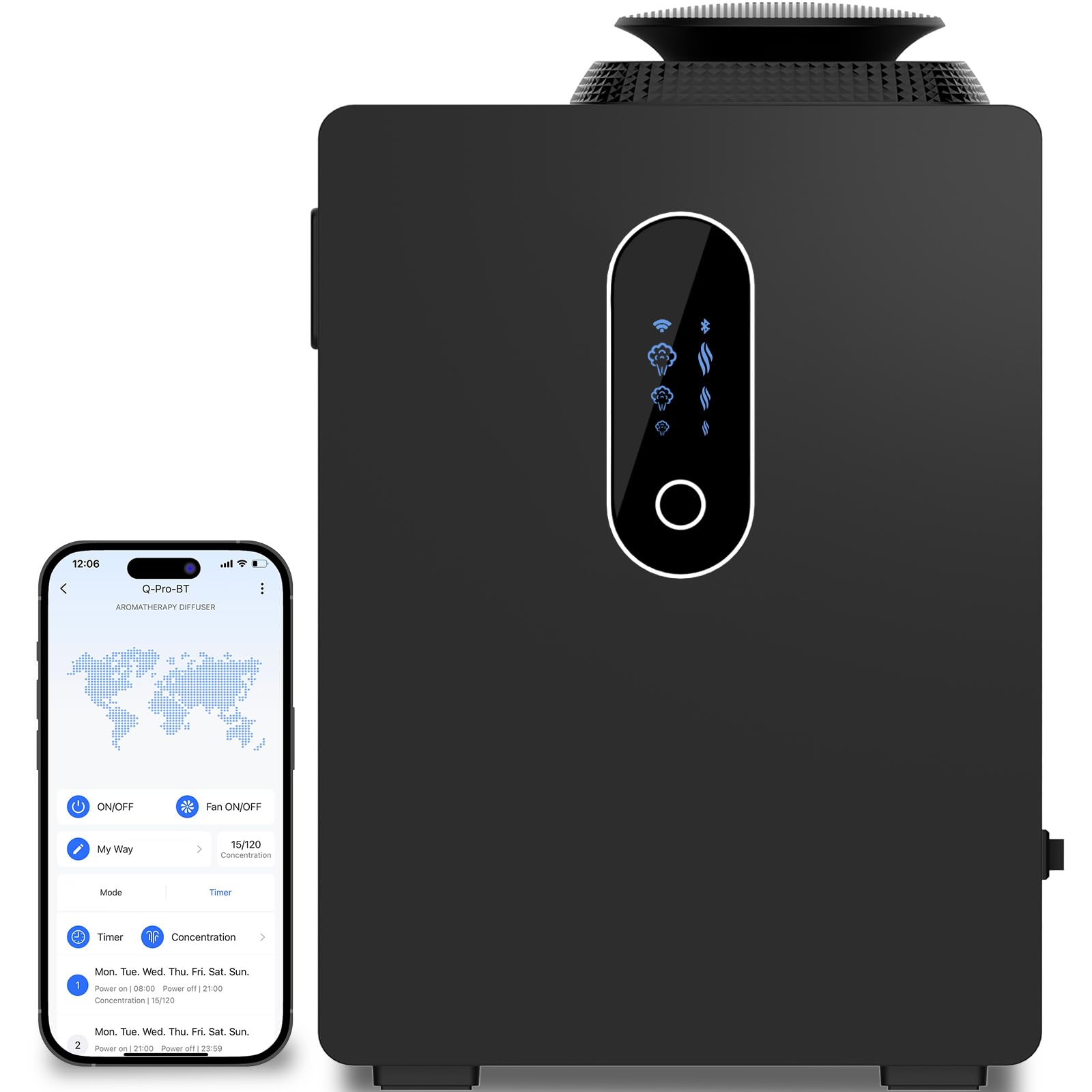 2025 Upgraded HVAC Scent Diffuser Machine 1000ML, Scent Air Machine with WiFi for Home, Hotel Diffuser Coverage 6000 Sq.Ft, Waterless Cold Air Aromatherapy Essential Oil Diffuser for Large Room