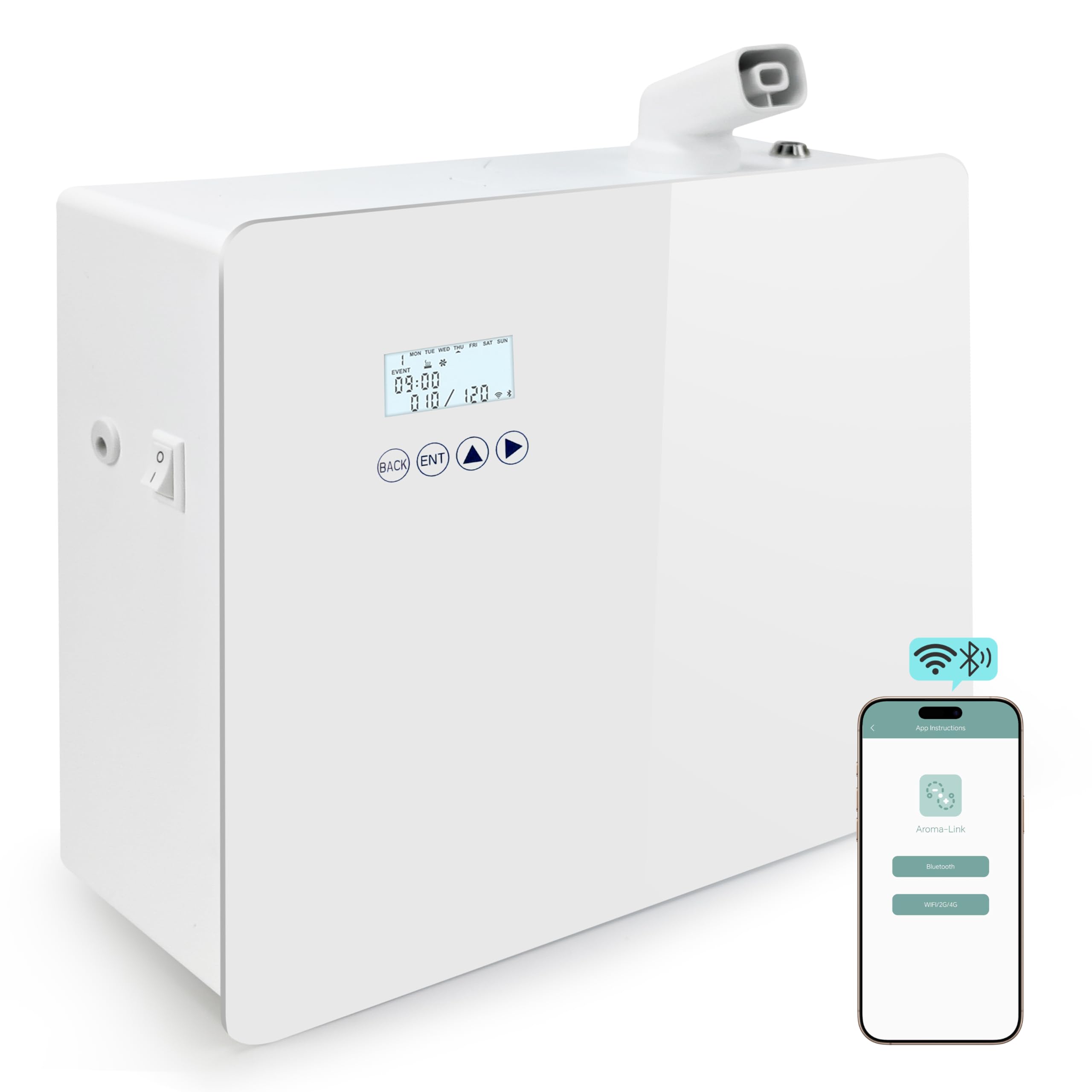 Smart Scent Air Machine for Home, 5000 Sq.Ft Coverage Waterlesss Essential Oil Diffuser with Cold Air Tech 1000ML Hotel Collection Difuser for Large Room, Hotel, Spa, Office
