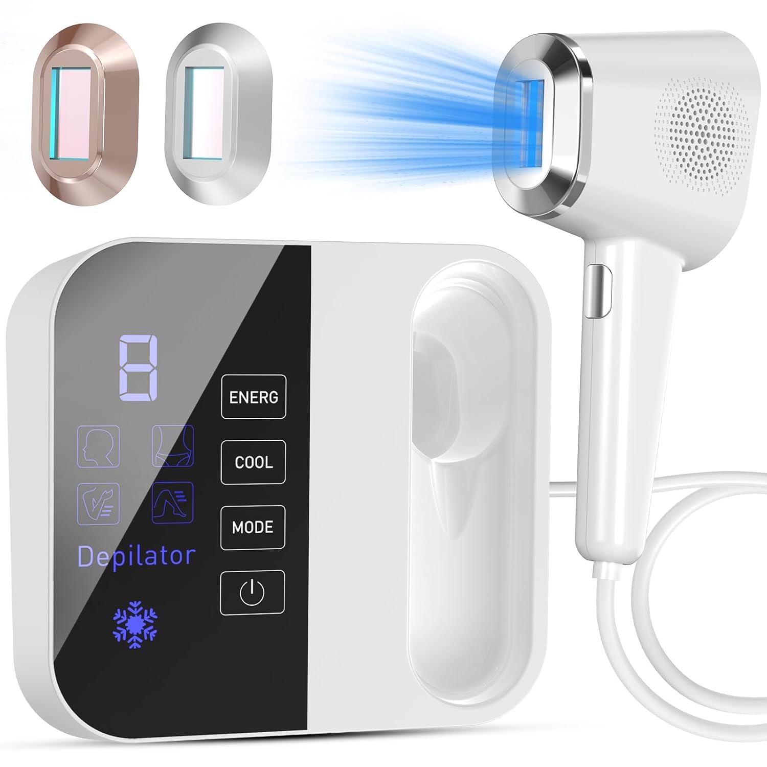 OPT Laser Hair Removal Device Pro, 3 in 1 Beauty Salon Grade Home Hair Remover Device with Cooling System, IPL Body Painless Laser Hair Removal for Face Armpits Arms Legs Bikini Line, Women and Men