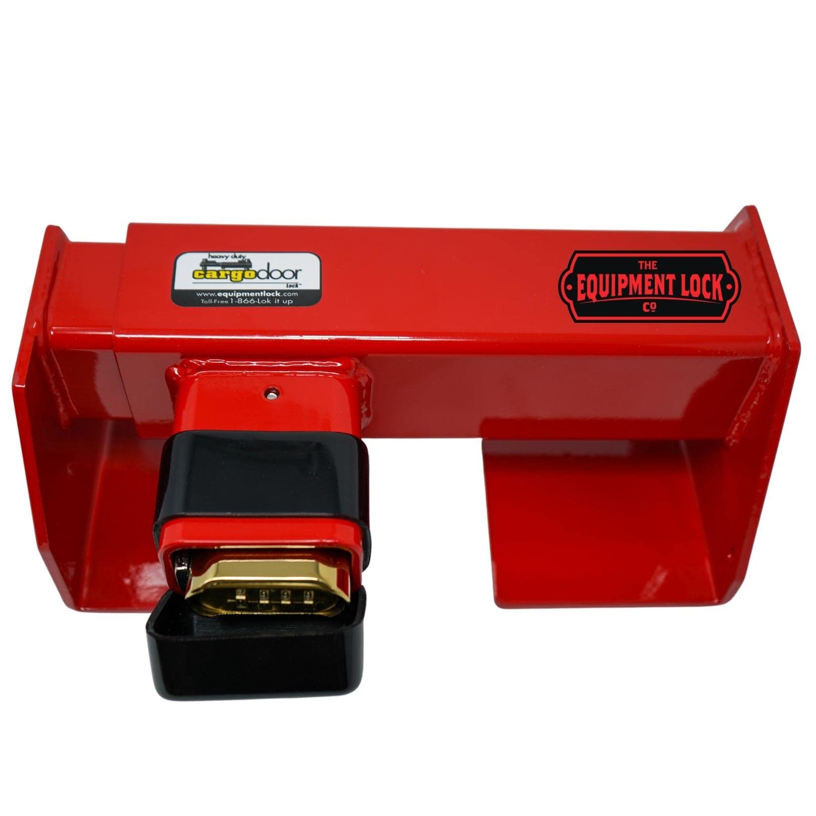 Equipment Lock Heavy Duty Cargo Door Lock - Powder Coated Steel Shipping Container Lock - Maximum Security Semi Trailer Door Lock - Semi Truck Accessories and Trailer Security (Combination)
