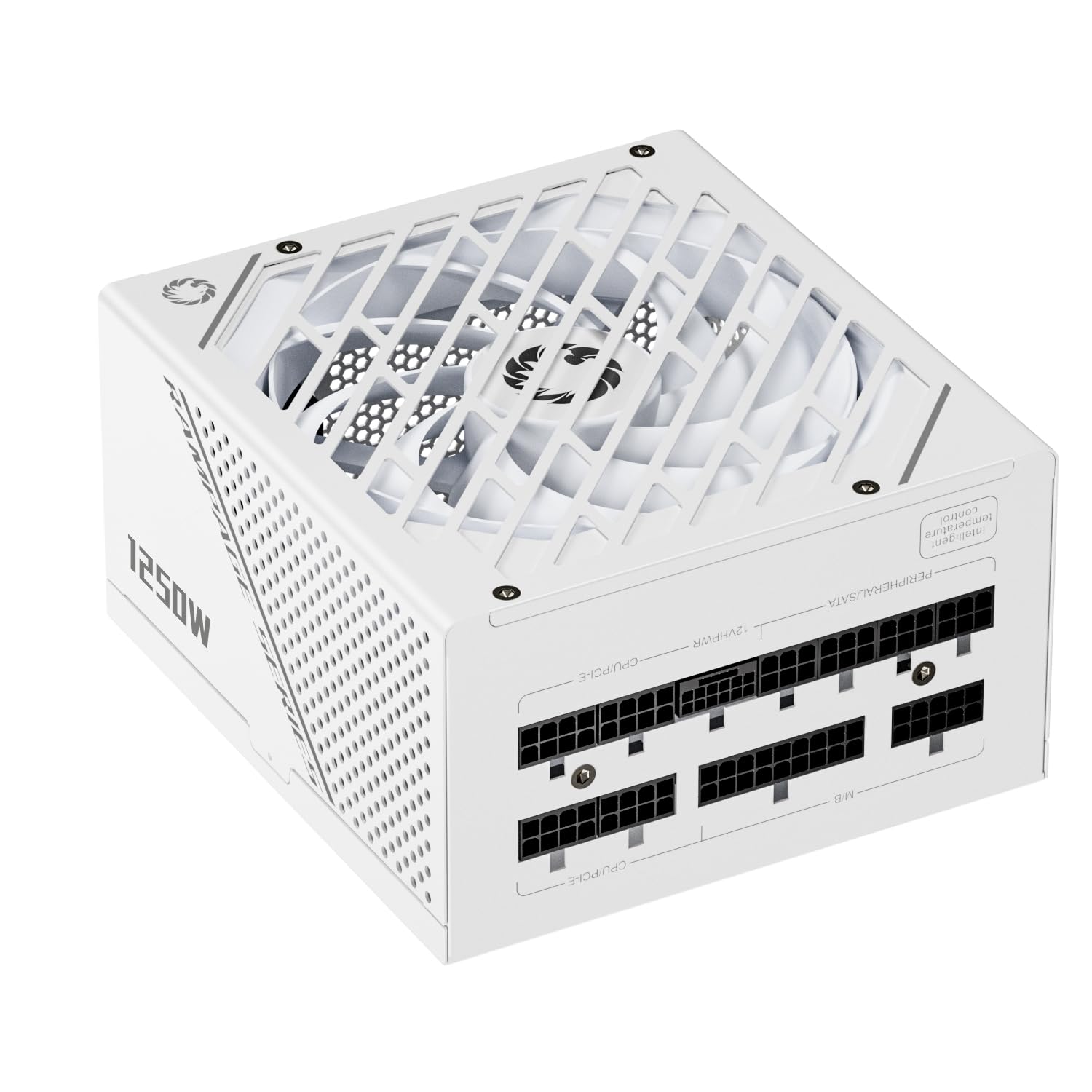 GAMEMAX Rampage Series, 1250W, Full Modular Power Supply, ATX 3.1 & PCIE 5.1 Ready, 80 Plus Platinum Certified, 105°C Japanese Caps, 135mm F.D.B Fan, 10 Year Warranty, GX1250, White
