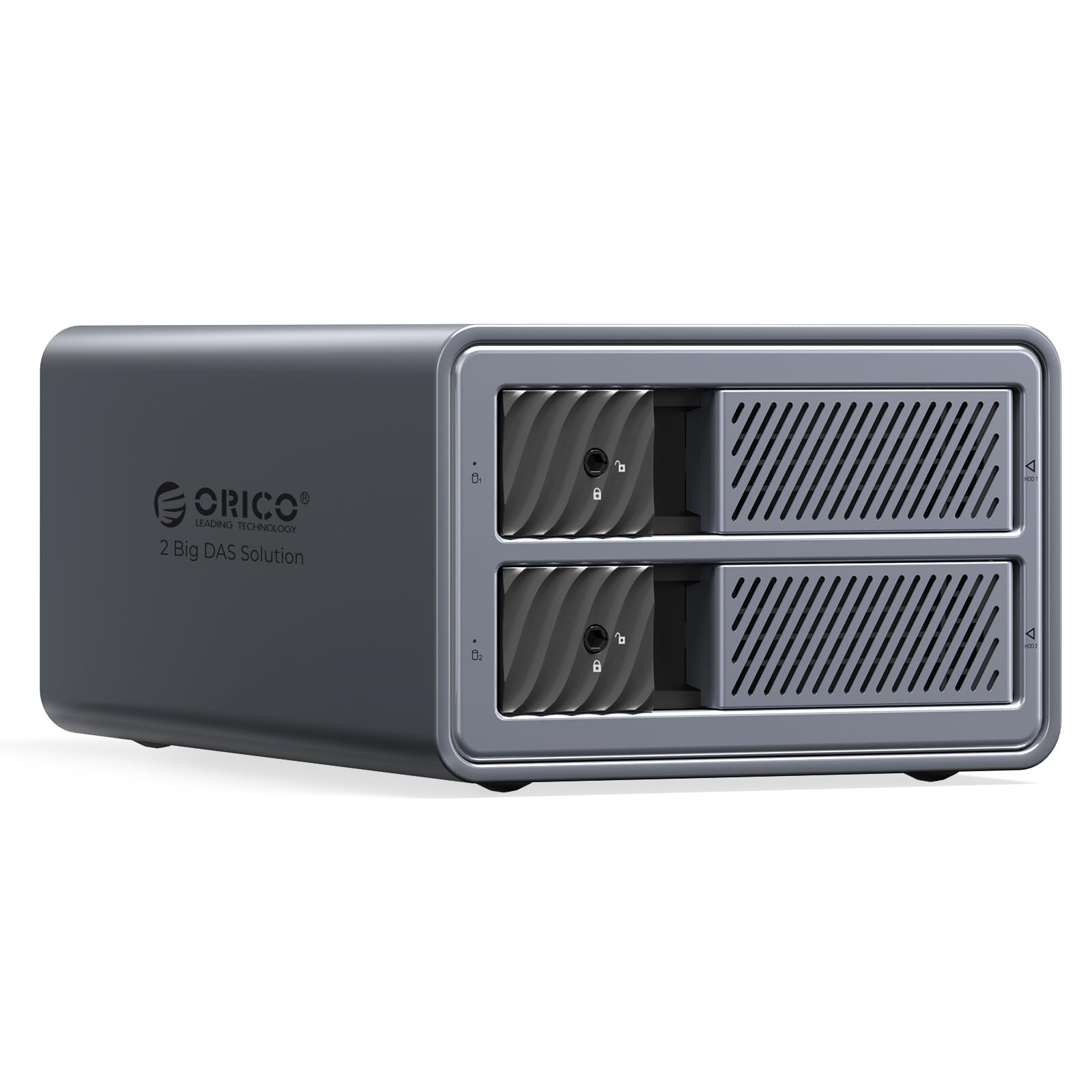 ORICO RAID 2 Bay Hard Drive Enclosure USB 3.0 for 2.5/3.5 inch SSDs HDDs Up to 40TB Support 0/1/JBOD/CLEAR Modes Expansion Backup(Aluminum Alloy)-9828RU3