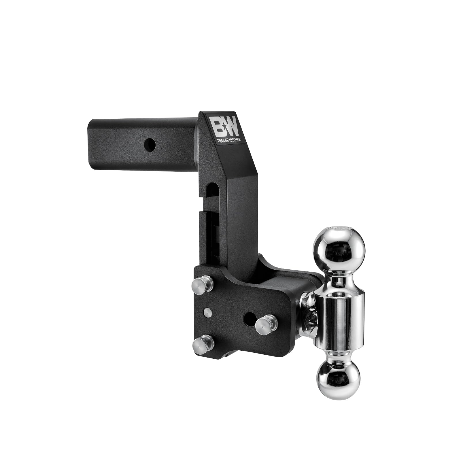 B&W Trailer Hitches MultiPro Tow & Stow Adjustable Trailer Hitch Ball Mount Compatible with MultiPro Tailgate - Fits 2.5" Receiver, Dual Ball (2" x 2-5/16"), 7" Drop, 14,500 GTW -TS20066BMP
