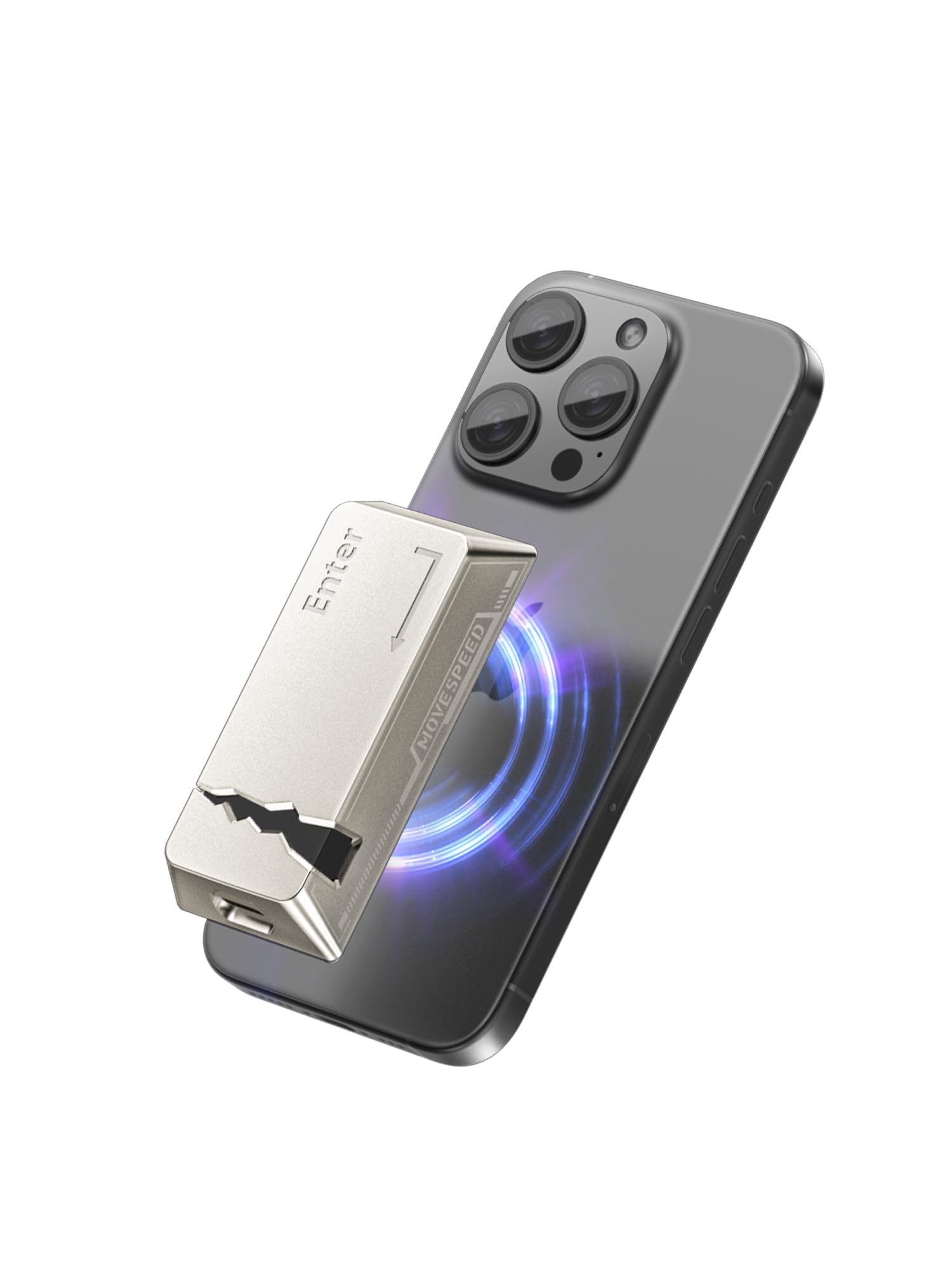 MOVE SPEED CK20 Portable SSD 2TB with Magnetic Feature Up to 2000MB/s, USB 3.2 Gen 2x2, Supports 4K ProRes HDR, Magnetic SSD External Hard Drive for iPhone 15 series, MacBook, PC, Tablets, PS5, Laptop
