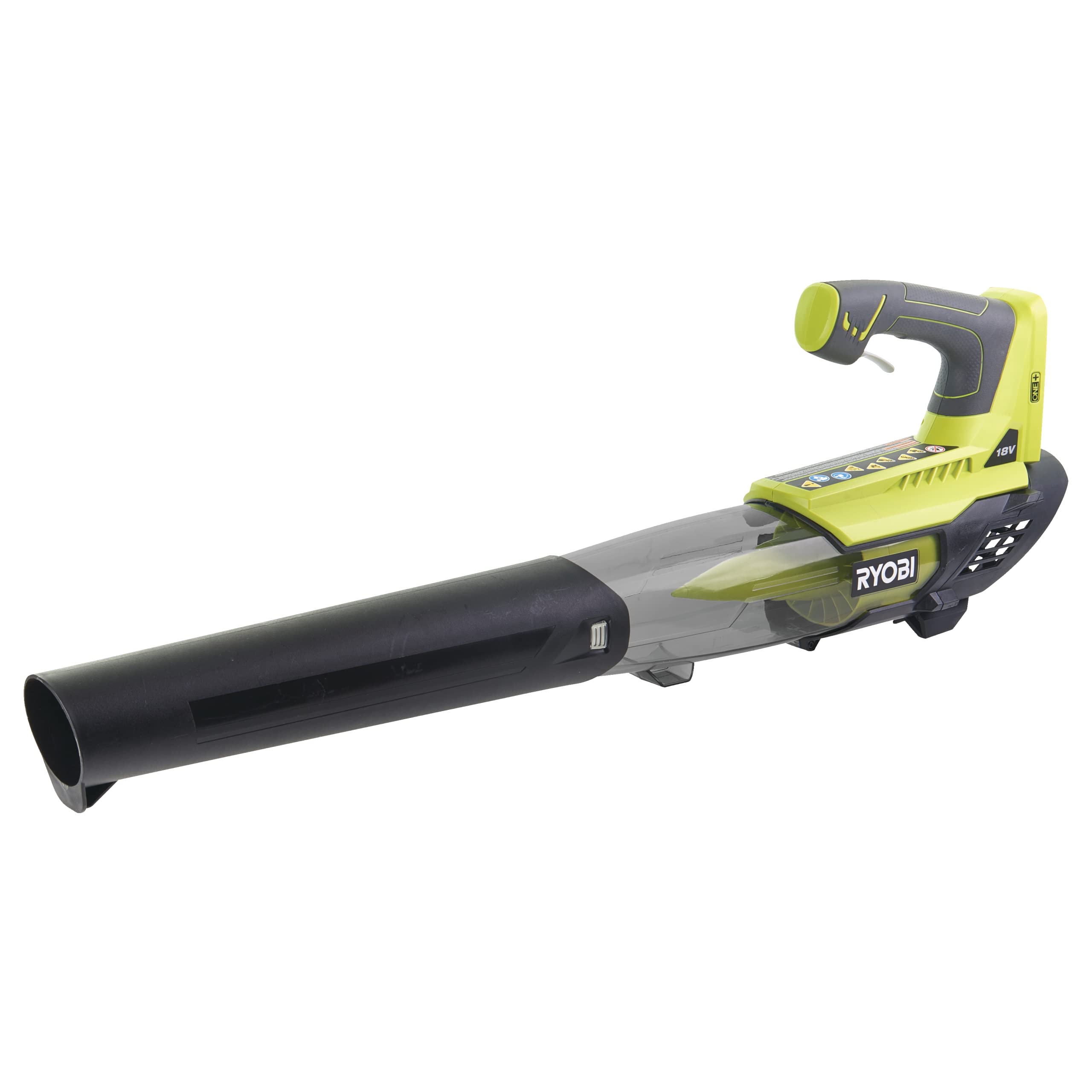 RYOBI - 18V ONE+ Turbo Jet Cordless Electric Blower - Use Leaf Cleaning, Exterior Hallways, Terraces, Lawns and Small Gardens - Great Work Comfort - OBL18JB