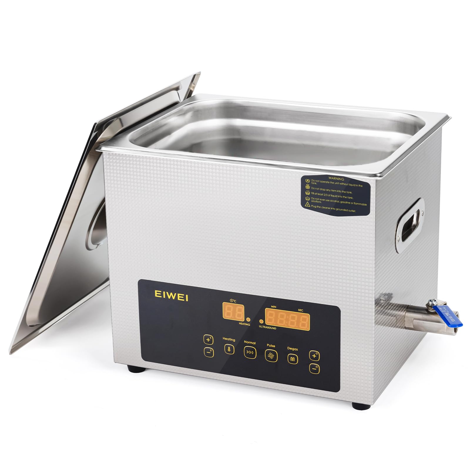 EIWEI 10L Ultrasonic Cleaner Dual-Frequency Professional Digital Stainless Steel Cleaning Machine with Heater Timer for Carburetor, Parts, Circuit Board, Glasses, Denture, Jewelry