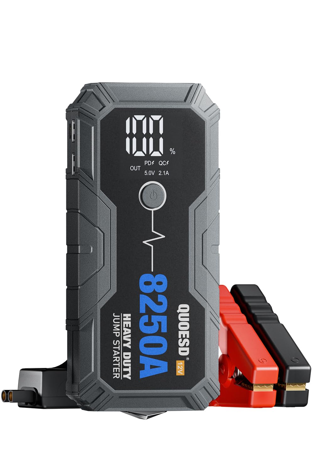8250A Jump Starter Battery Jump Starter Battery Pack (for All Gas or 10.0+L Diesel), 12V Potable Heavy Duty Car Jump Start with 60W Power Bank 48-Months Stand-by Time