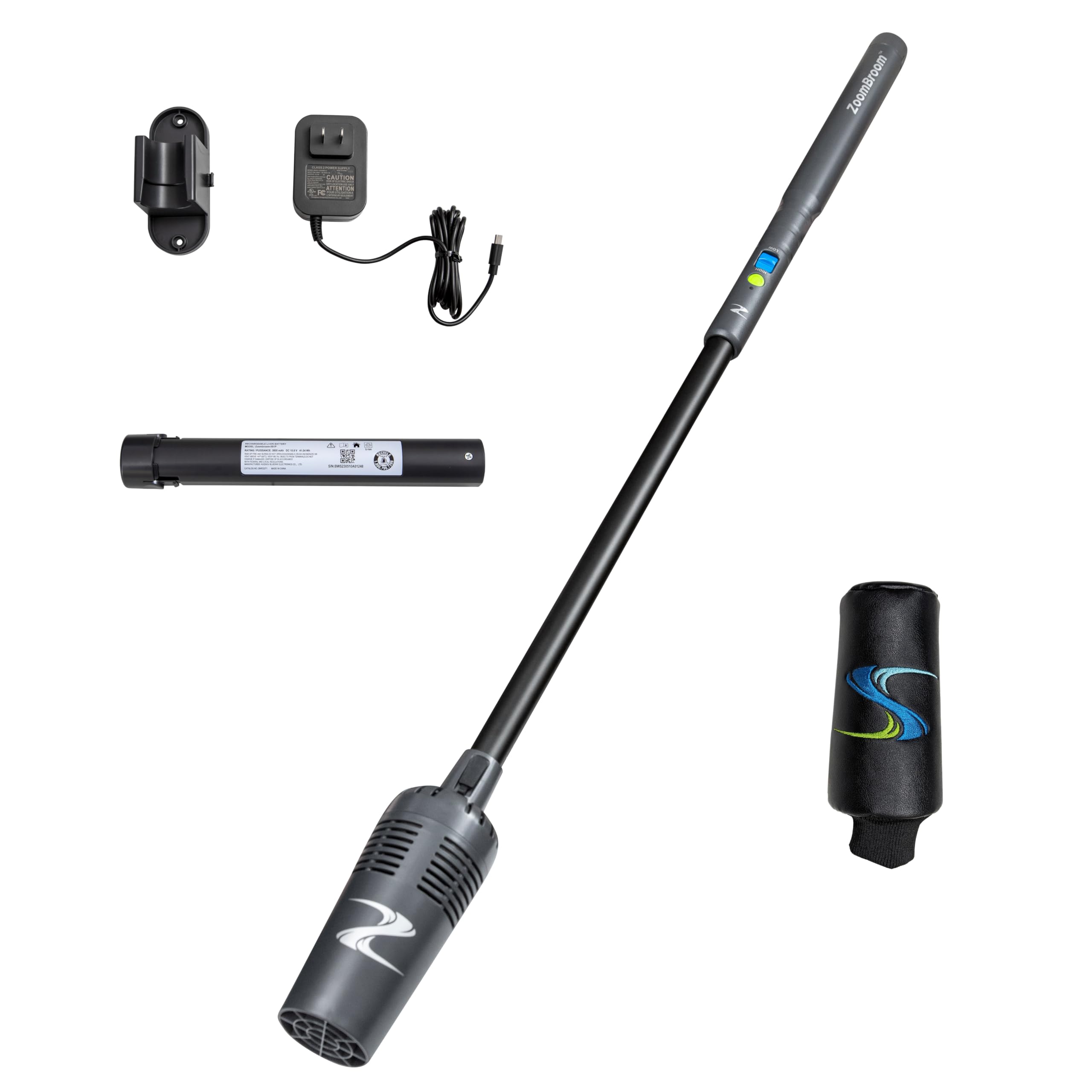 Breeze Lightweight Air Stick Blower – Sleek, Lightweight Air Broom for Precision Cleaning at RVs, Home, Patios, Condos and All Outdoor and Indoor Activities (Headcover Included)