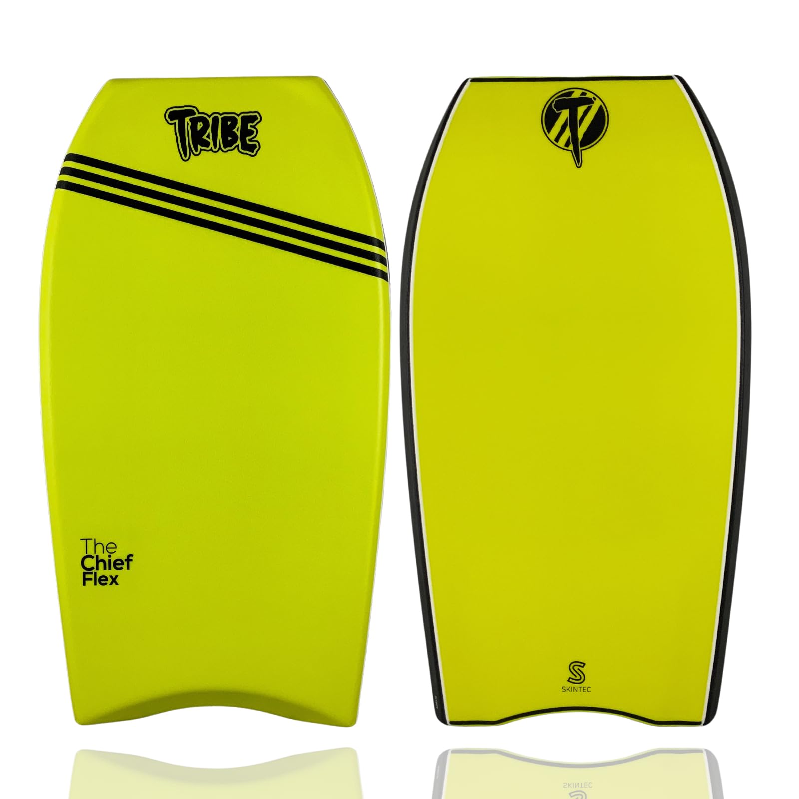 Tribe Chief Flex Big Guy Bodyboard - Body Boards for Adults - 45 Inches Electric Lime/Black/Electric Lime