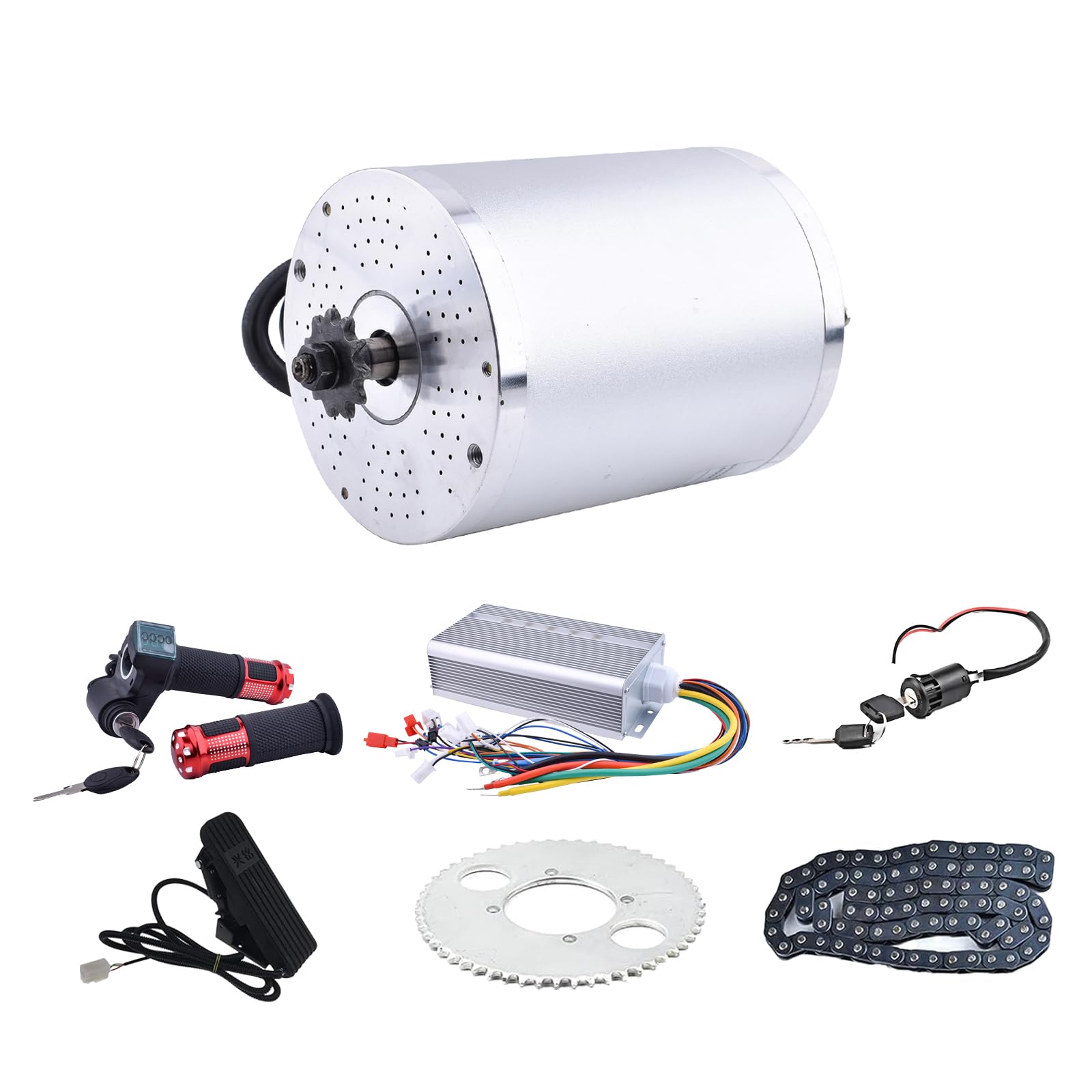 72V 3000W Scooter Electric Brushless Motor Kit with ATV Brushless Dc Motor Kit Motorcycle Electric Motor Kit and Electric Dirt Bike Motor Kit for Bicycle Electric Brushless Dc Motor Complete Kit
