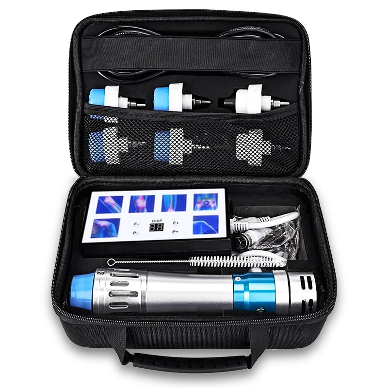 Quinitiles Shockwave Therapy Machine Pain Relief Shock Wave Therapy Machine 7 Heads Chiropractic Adjustment Tool for Back Waist Leg and Golf Elbow Relief Pain