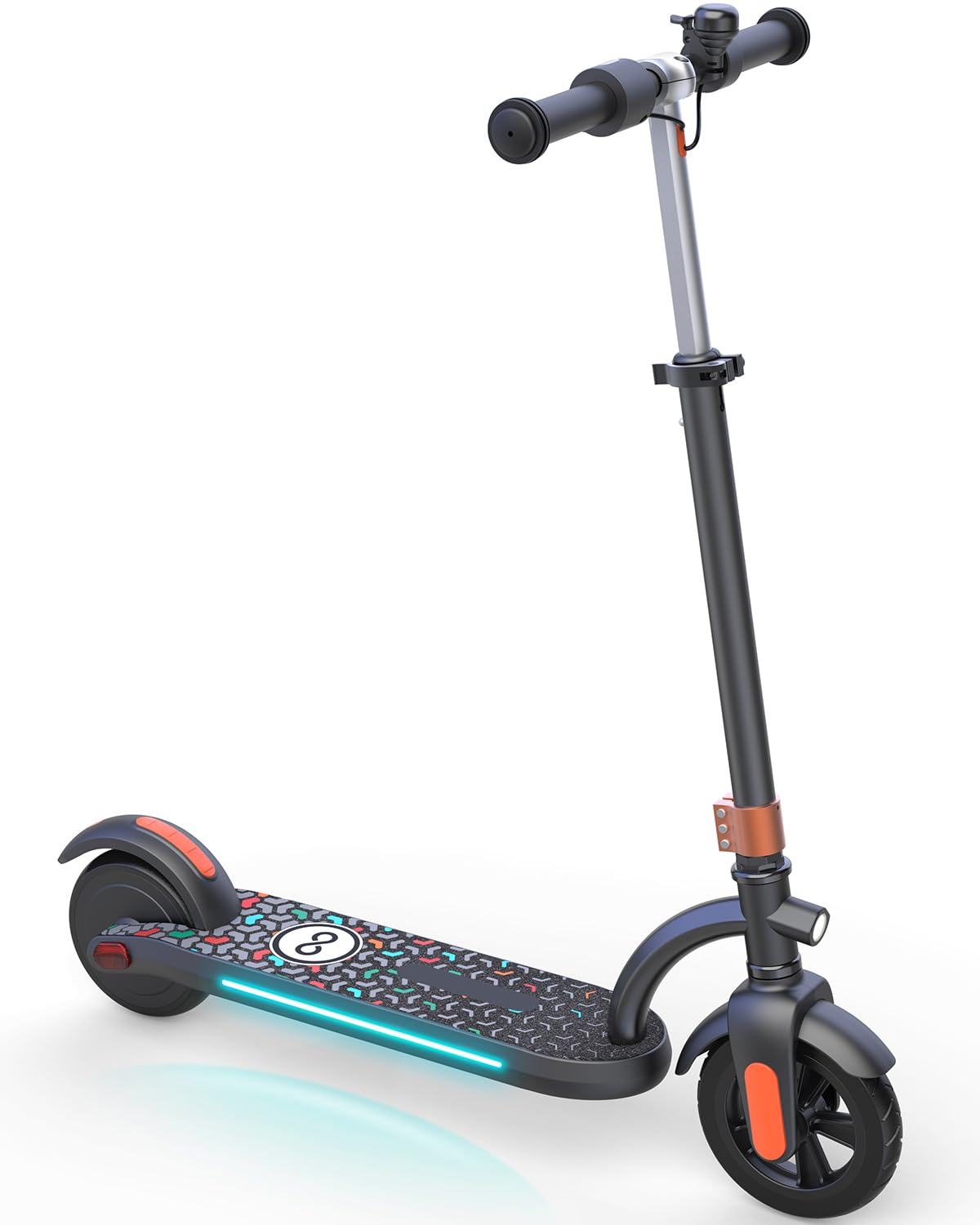 Gyroshoes Electric Scooter for Kids – 3-Speed Adjustable, Foldable Kids Electric Scooter with LED Display, Electric Brake, Colorful Lights, Lightweight Design