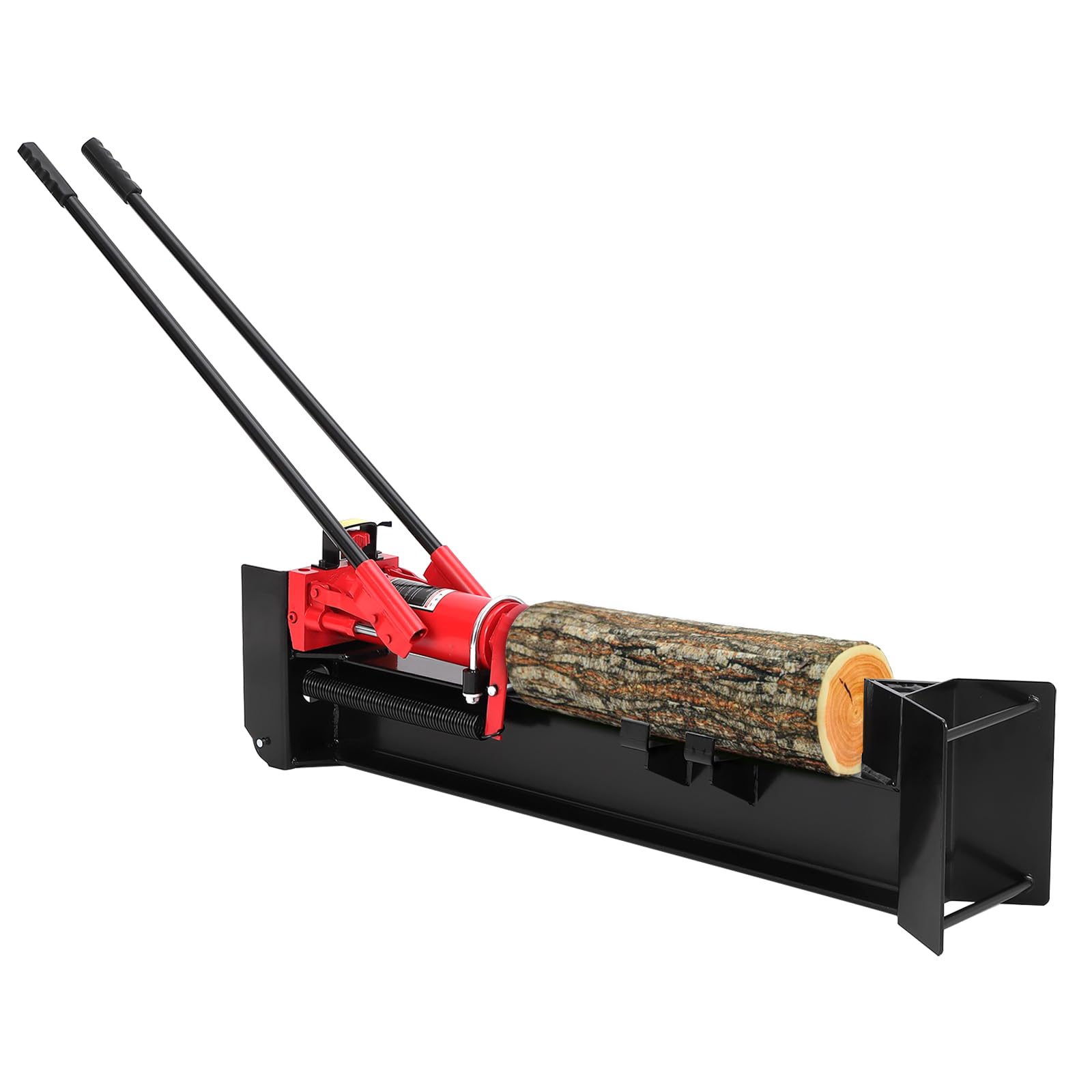 GarveeTech 12 Ton Hydraulic Log Splitter Wood Cutter, Manual Log Splitter with Horizontal Full Steel Beam & Built-in Wheel