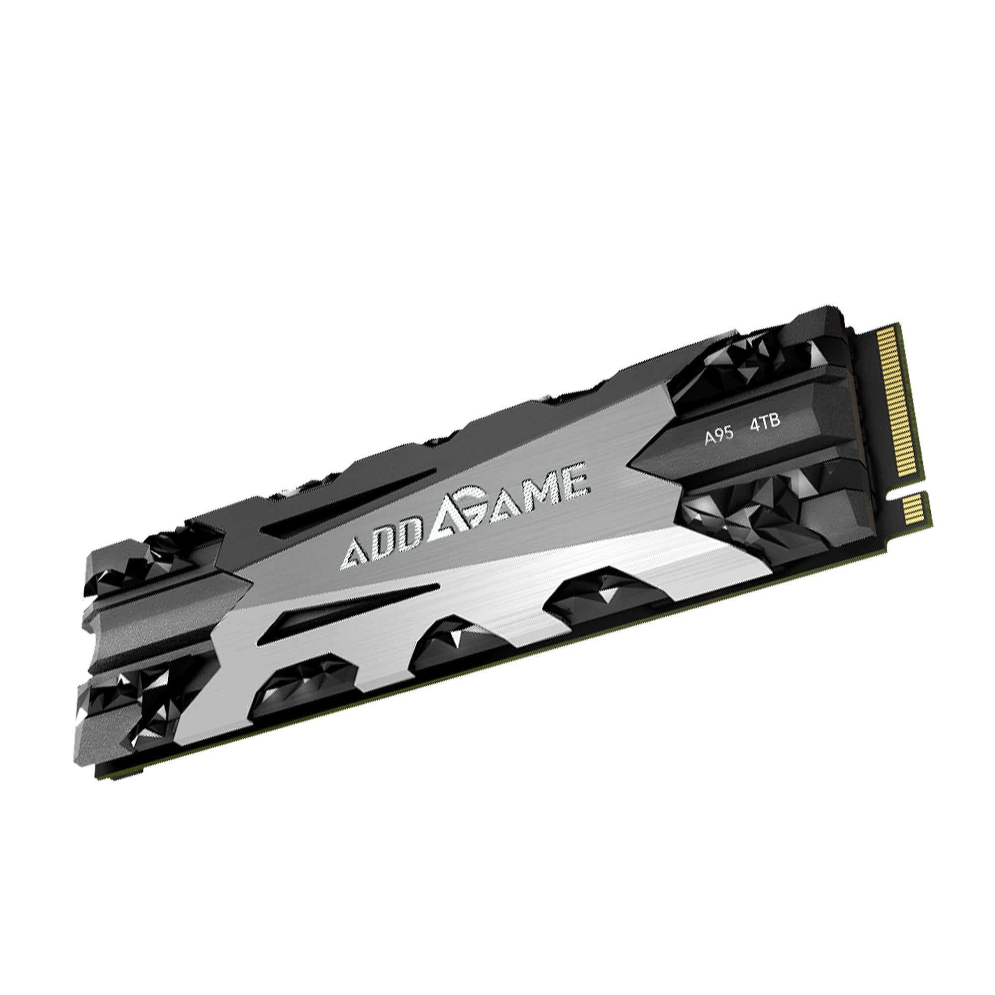 Addlink A95 4TB M.2 SSD Storage Expansion for PS5 Consoles with Heatsink, up to 7200 MB/s, Internal Gaming SSD -2280 PCIe NVMe Gen4X4 3D TLC with Dram NAND SSD (ad4TBA95M2P) Made in Taiwan
