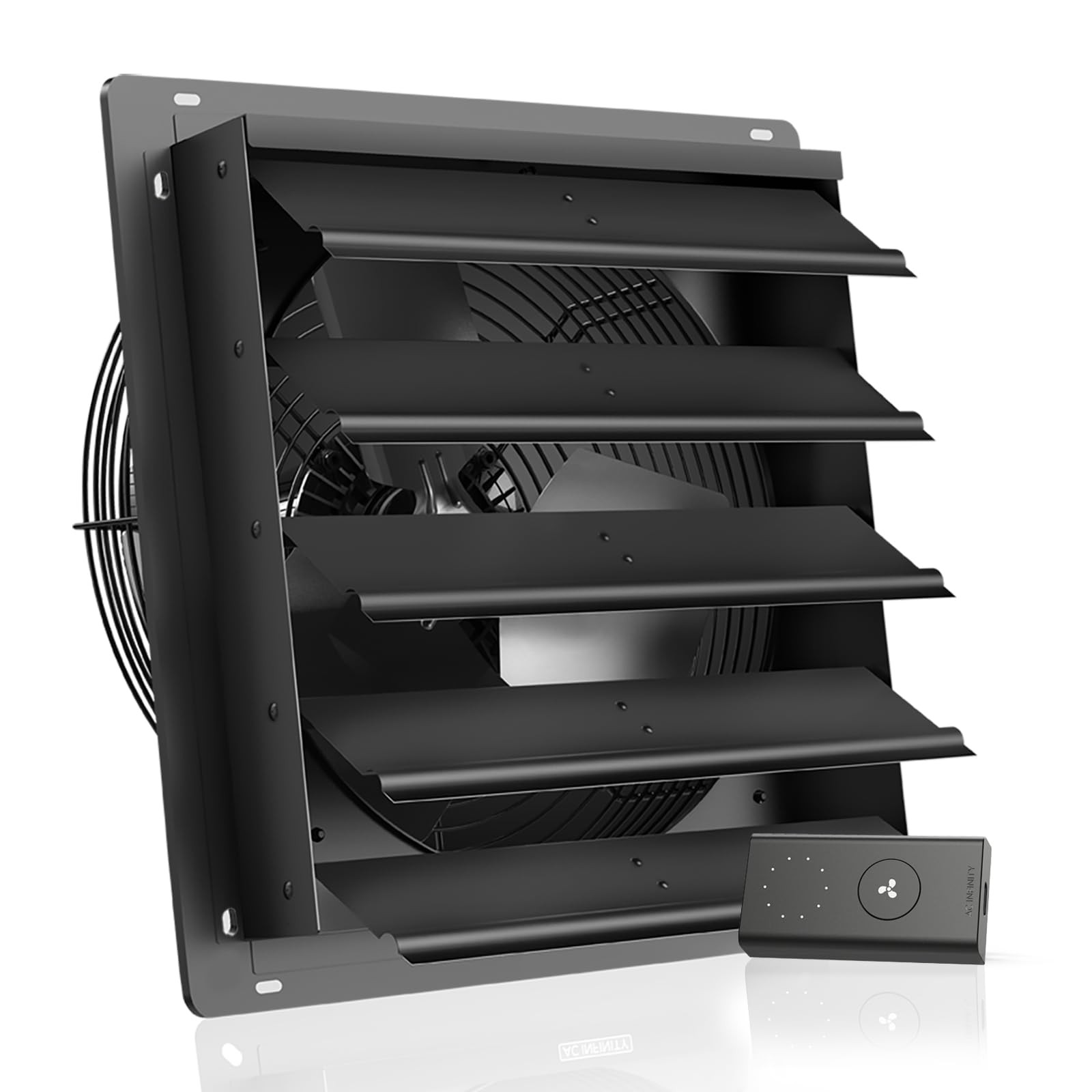 AC Infinity AIRLIFT S20, Shutter Exhaust Fan 20" with 10-Speed Controller, EC Motor - Wall Mount Ventilation and Cooling for Sheds, Attics, Workshops, and Greenhouses