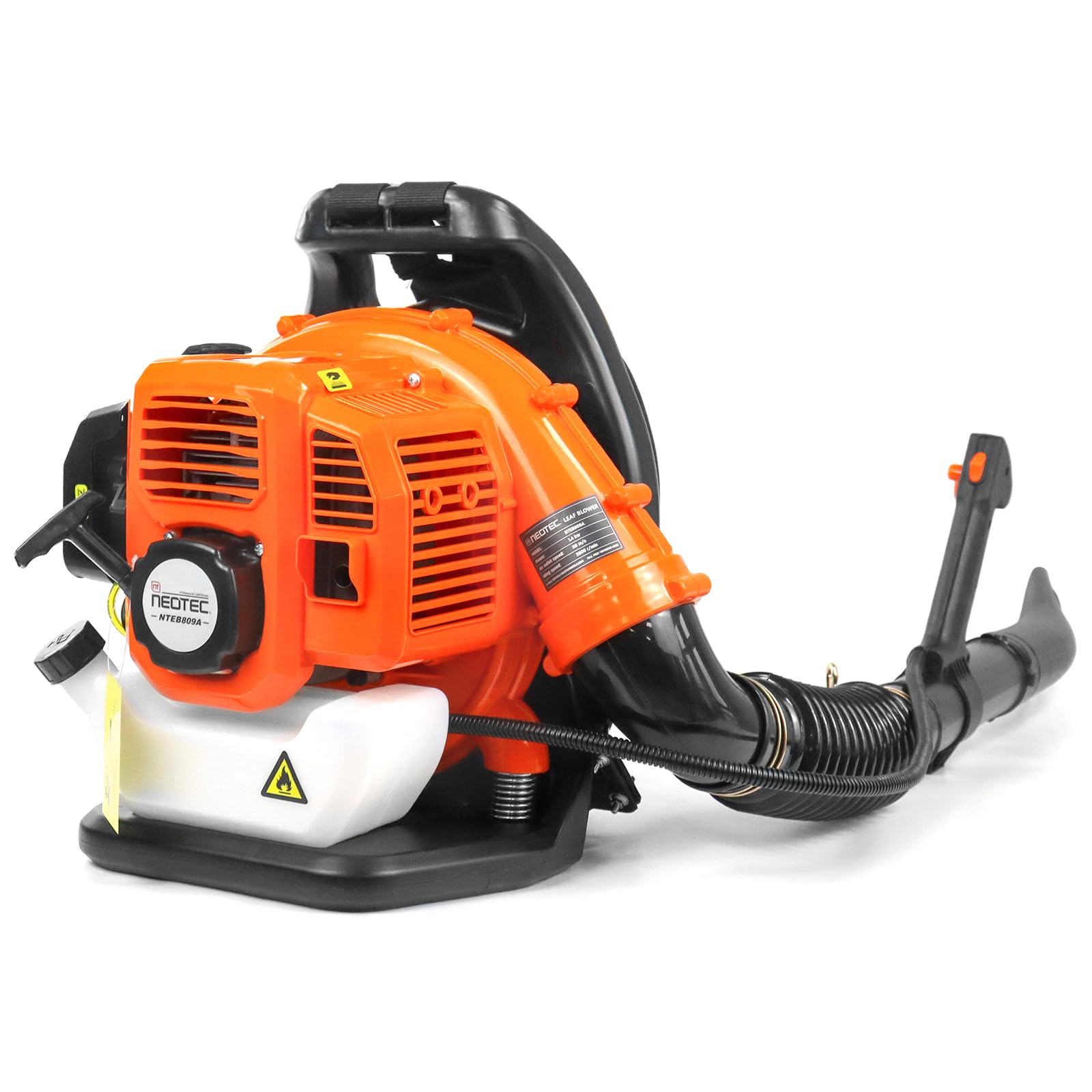 NEOTEC Backpack Blower, Leaf Blowers Oil Gas Powered 52 CC, 2 Stroke Cycle, 180 mph, 470 CFM for Lawn Care Patio Gift, NTEB809A
