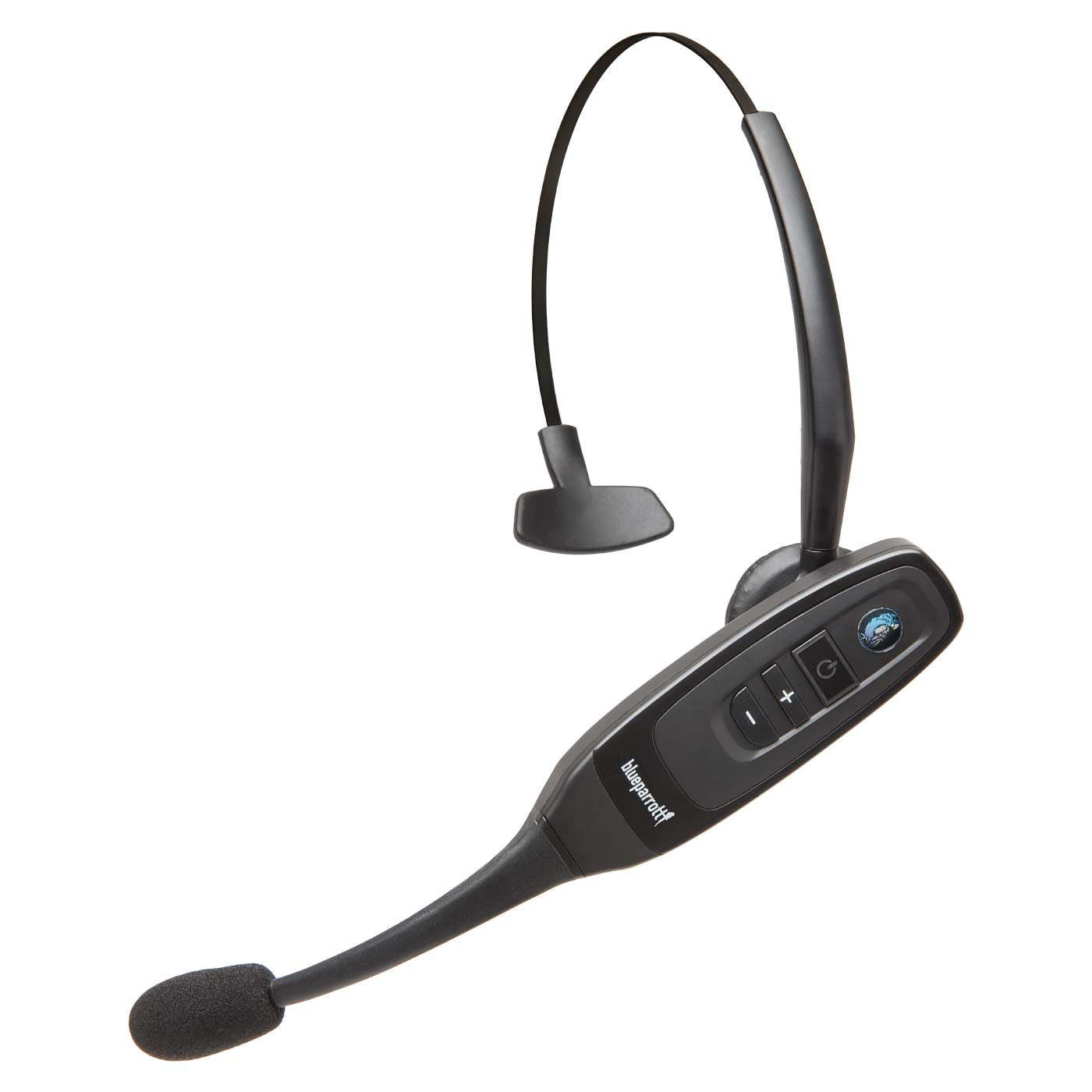 BlueParrott C400-XT Mono Bluetooth Wireless Headphones 96% Noise Canceling Trucker Headset with Mic, Convertible Over Head to Behind Neck Style with 300 ft. Wireless Range, 24 hrs. Talk Time, Black
