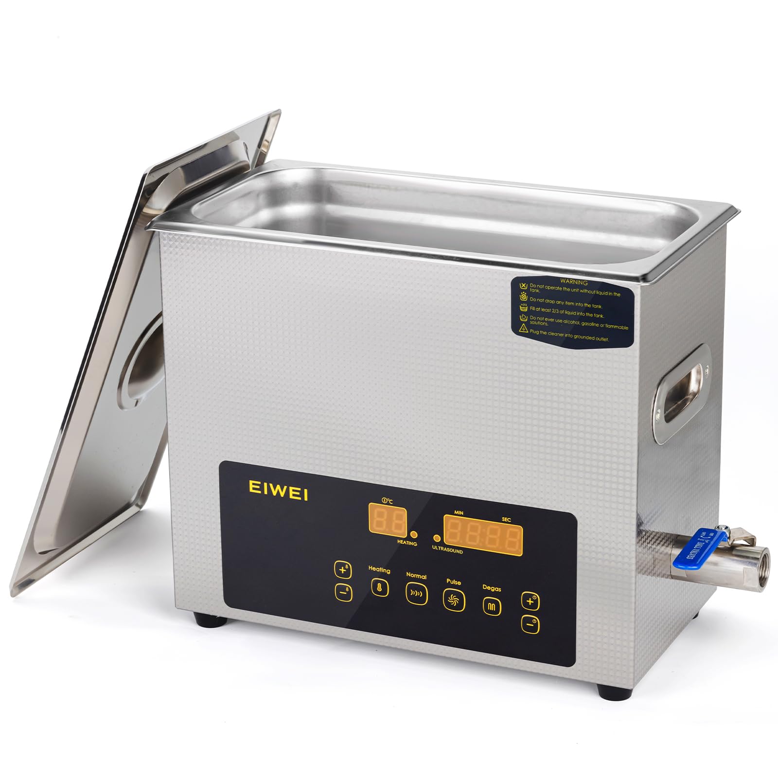 EIWEI 6L Ultrasonic Cleaner Dual-Frequency Professional Digital Stainless Steel Cleaning Machine with Heater Timer for Carburetor, Parts, Circuit Board, Glasses, Denture，Jewelry