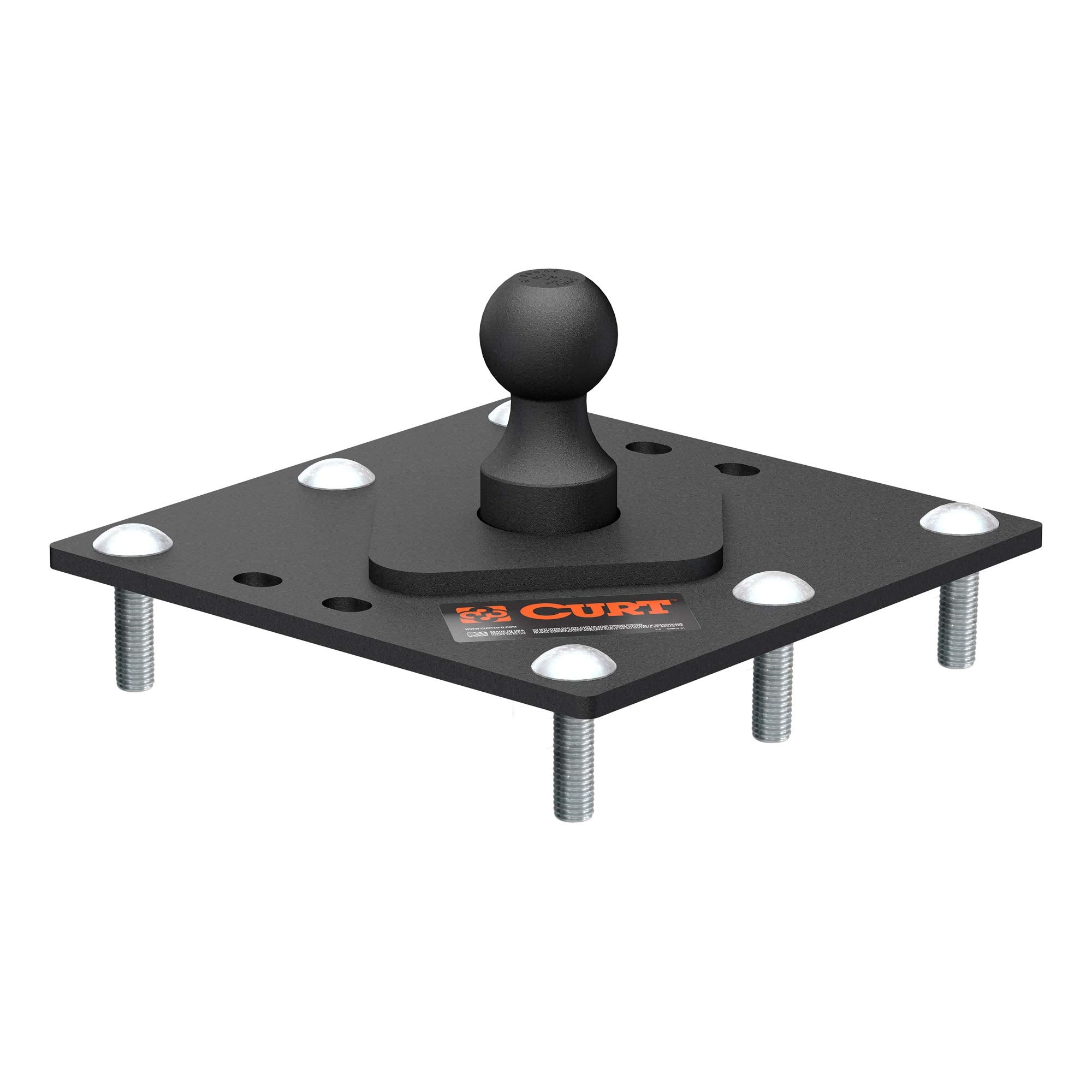 CURT 61100 Over-Bed Fixed Ball Gooseneck Hitch, 30,000 lbs, 2-5/16-Inch Ball , Black