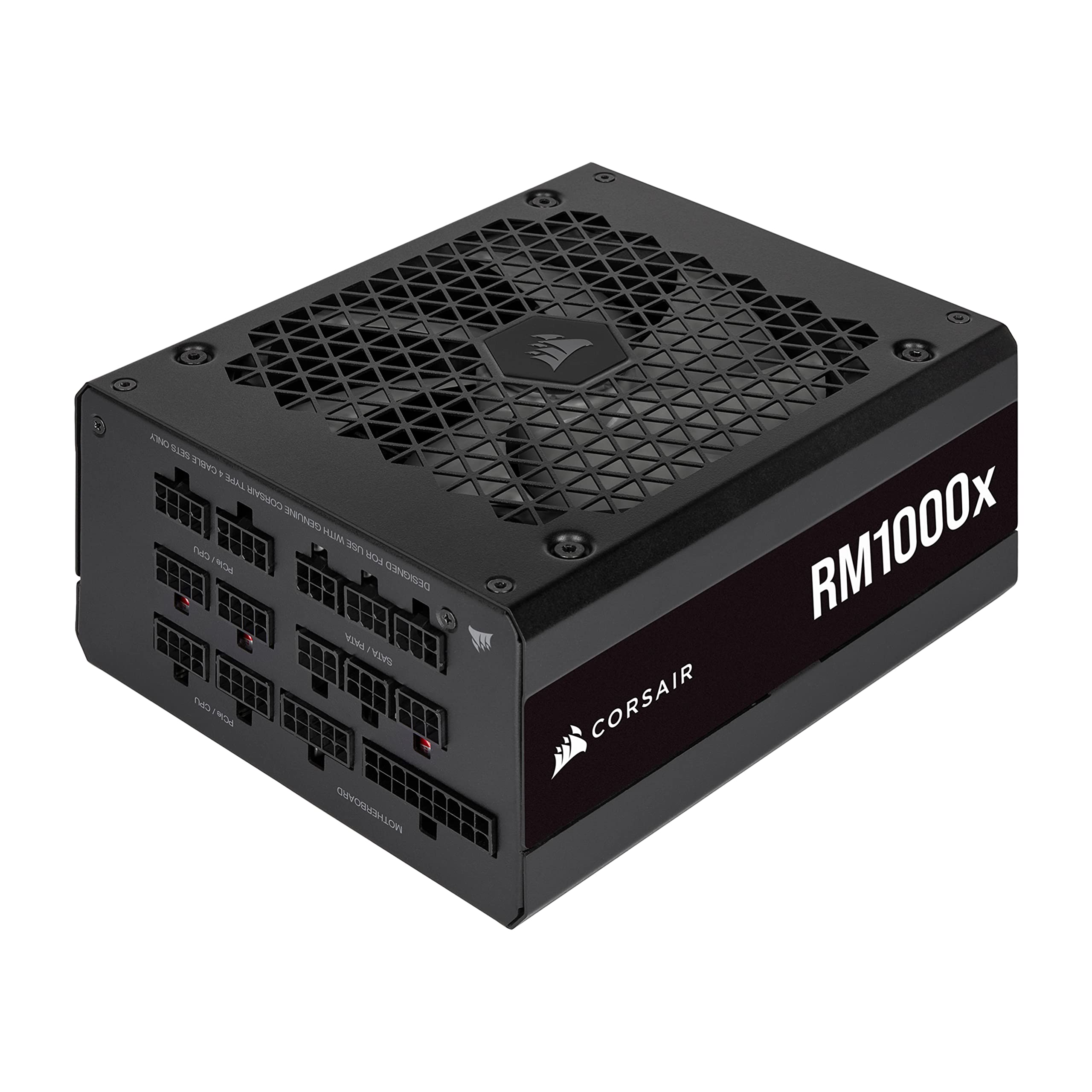 CORSAIR RM1000x Fully Modular ATX Power Supply - 80 PLUS Gold - Low-Noise Fan - Zero RPM - Black