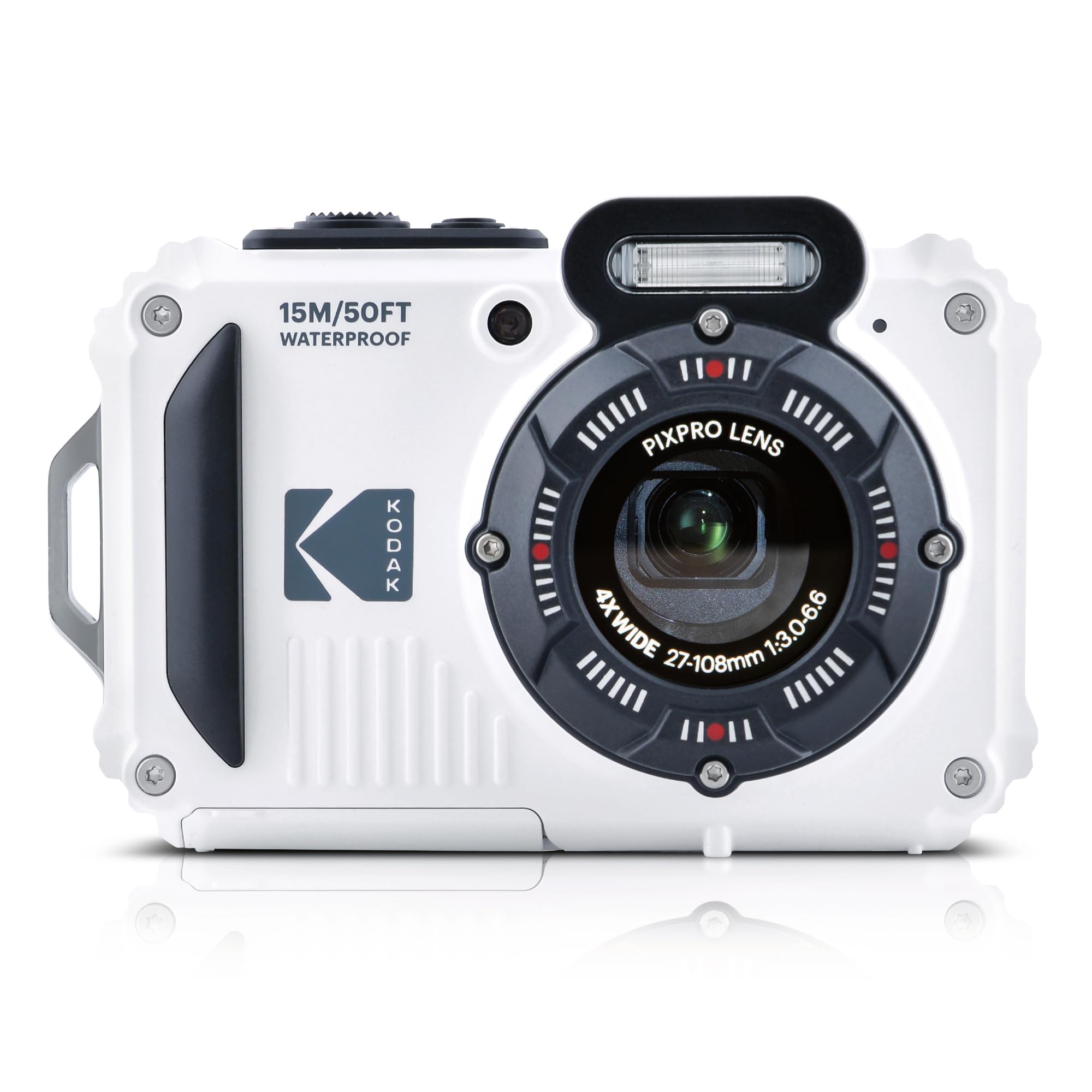Kodak Pixpro WPZ2 - Compact Digital Camera 16M Pixels, Waterproof to 15m, Shockproof, Video 720p, LCD Screen 2.7 - Li-ion Battery, White