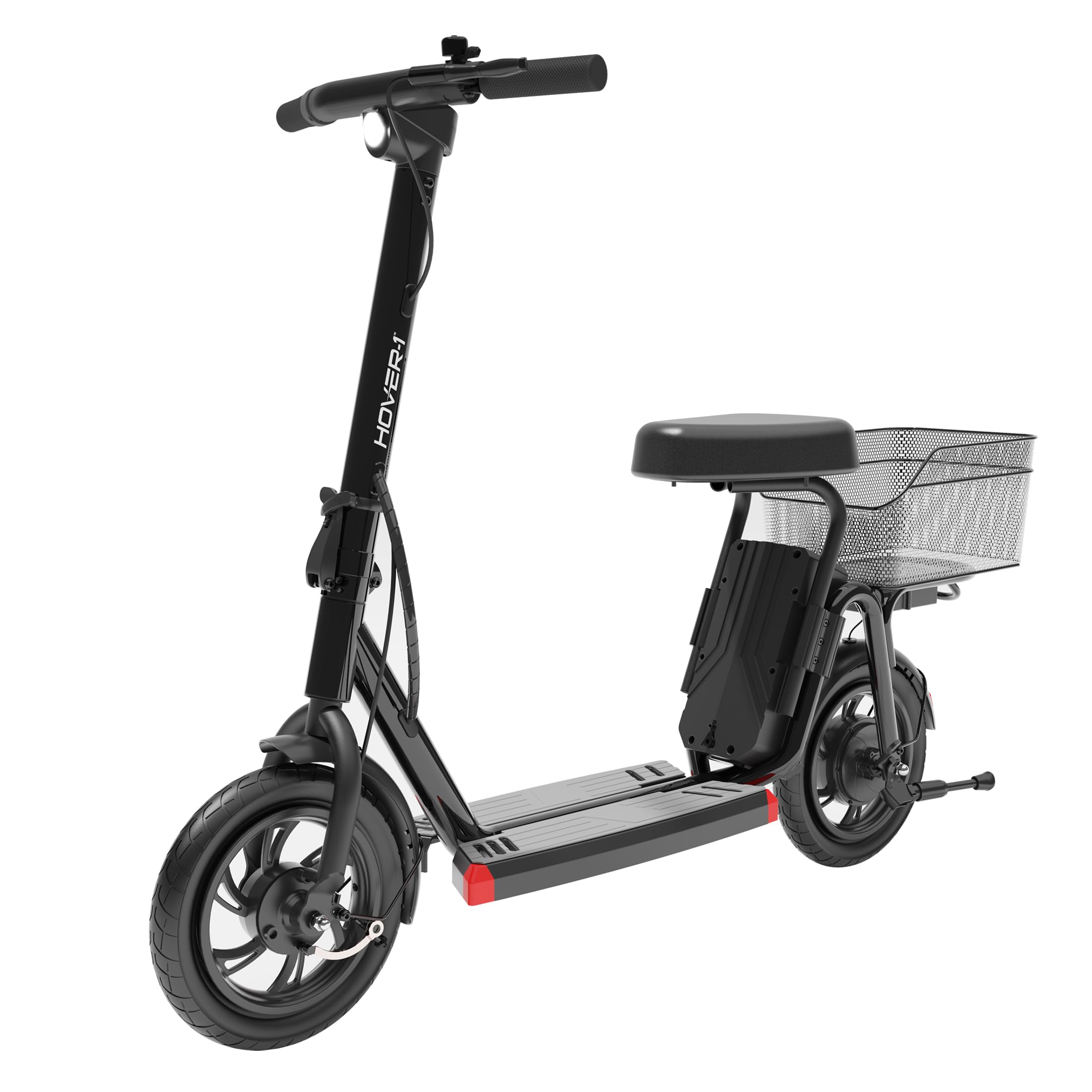 Hover-1 Alpha Cargo Foldable Electric Scooter with 300W Brushless Motor, 16 mph Max Speed, 12” Tires, and 15 Mile Range Commuter Scooter for Adults & Teens