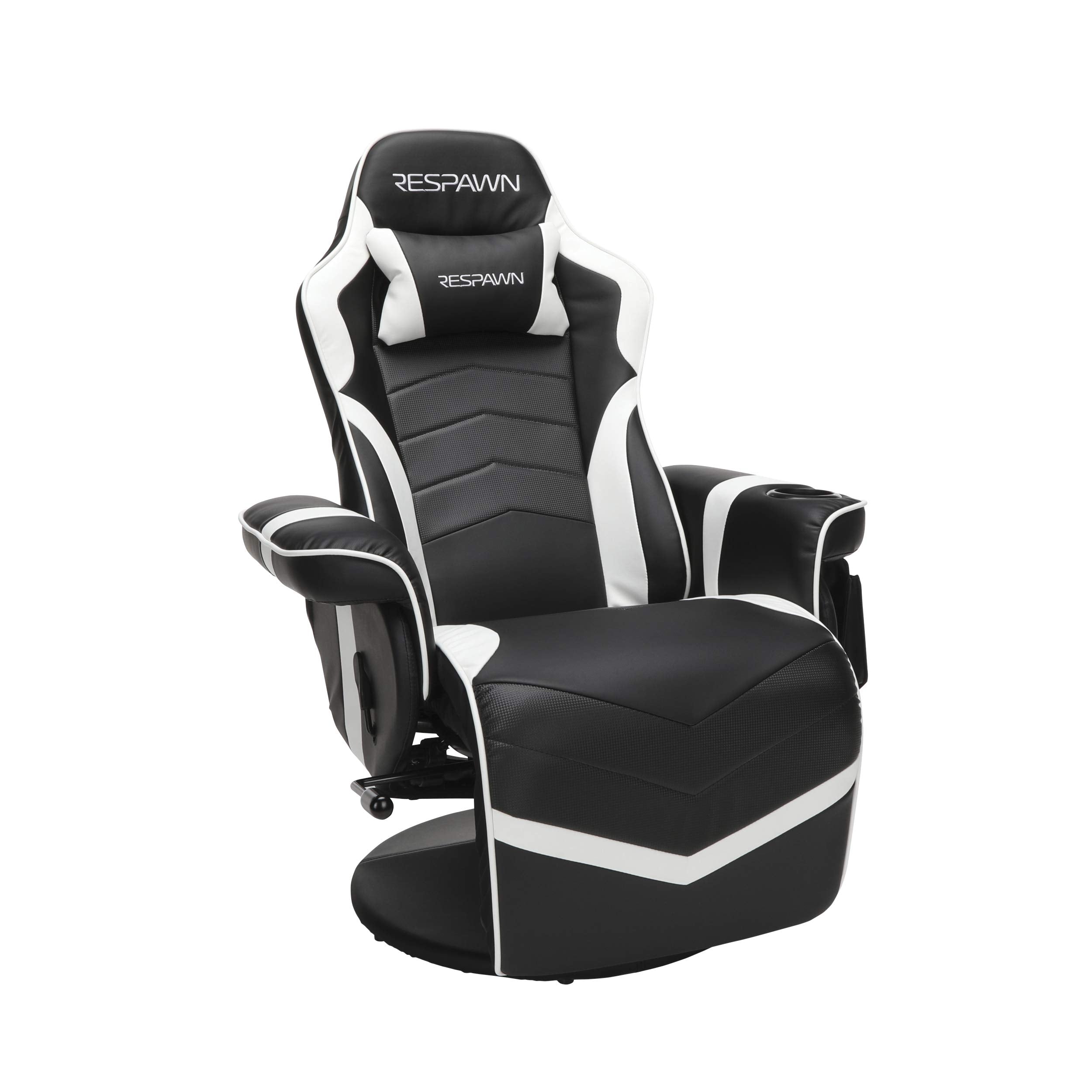 RESPAWN 900 Racing Style Gaming Recliner, Reclining Gaming Chair, in White RSP 900 WHT