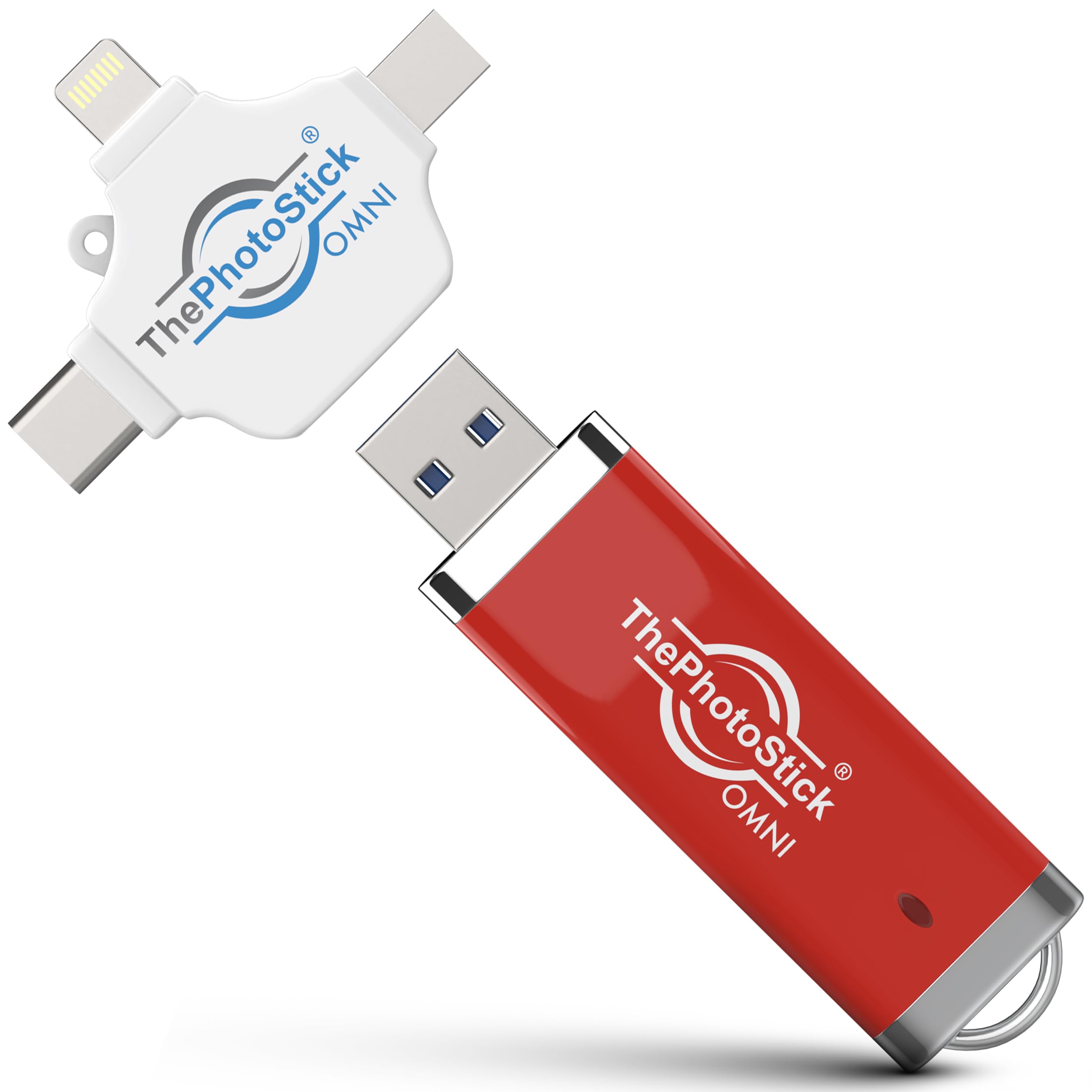 ThePhotoStick® Omni 512GB - Secure Photo & Video Backup and Transfer | Digital File Organization | USB & Multiport Connection for Phones, Tablets and Computers | Portable Memory | External Storage